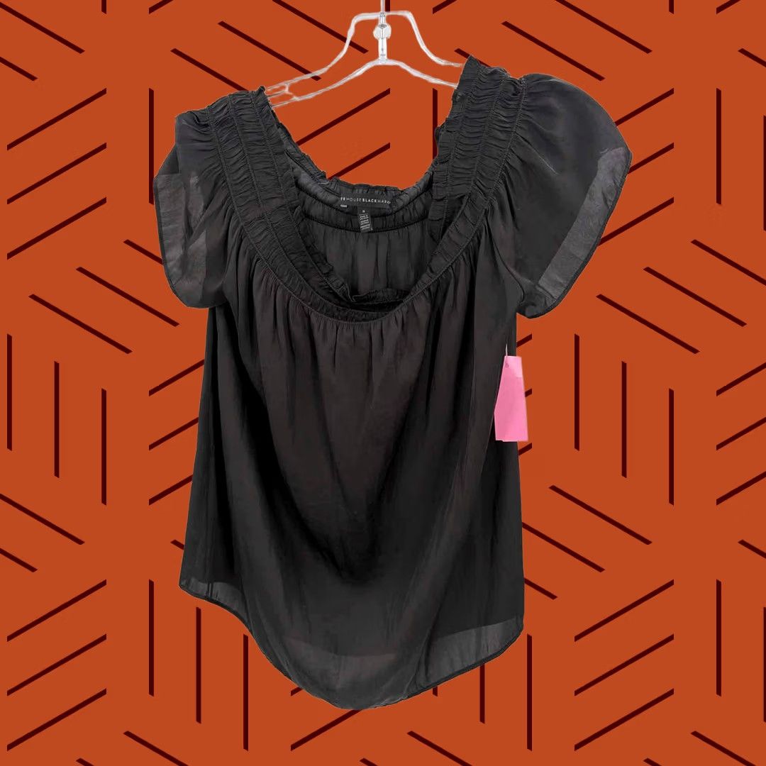 Vintage WHBM Blouse Black Small Regular Adult? Size S / US 4 / IT 40 - 1 Thumbnail