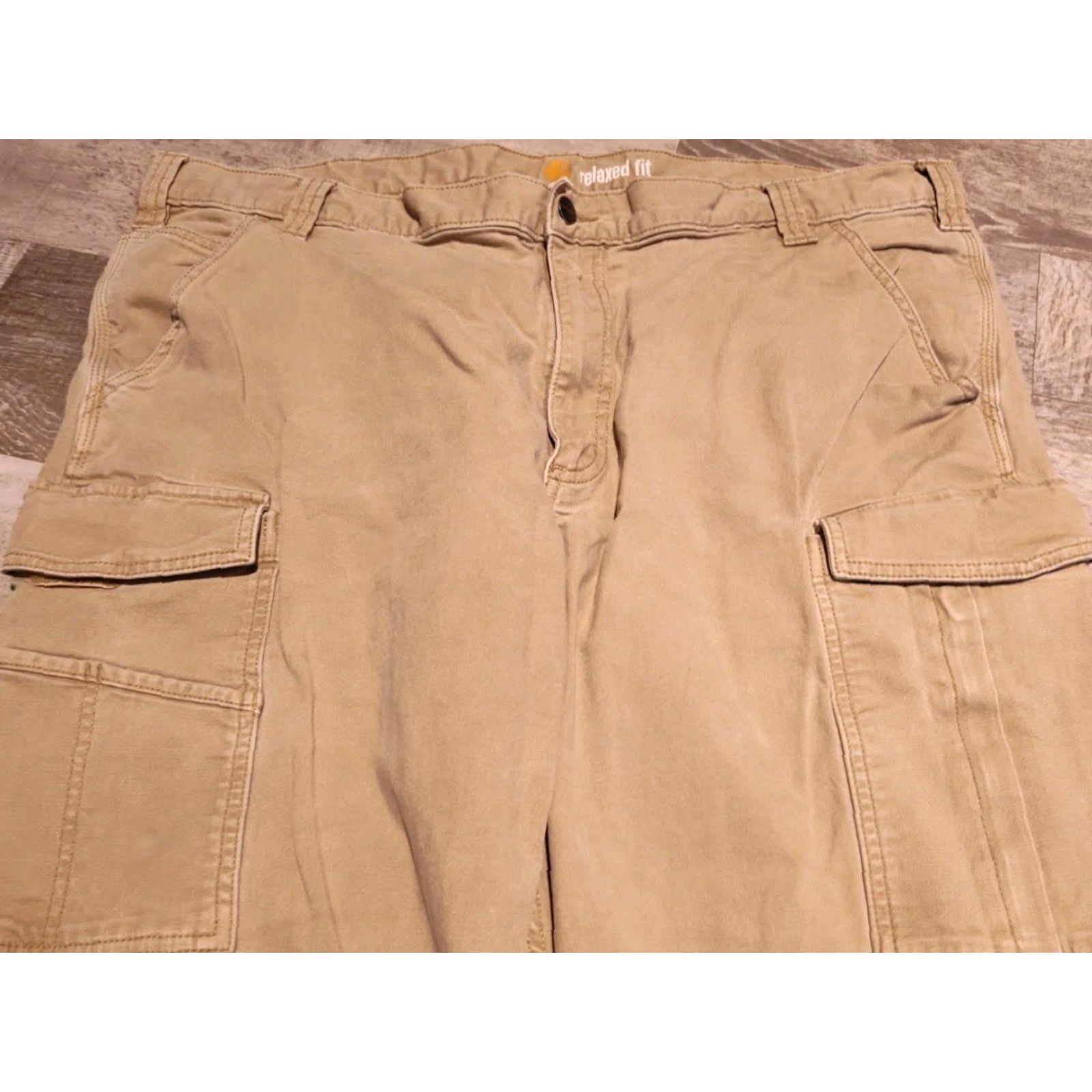 Carhartt VINTAGE Carhartt Men's Cargo Pants 42x29 Tan Canvas Relaxed Fit Workwear Casual Outdoor Size US 42 / EU 58 - 3 Thumbnail