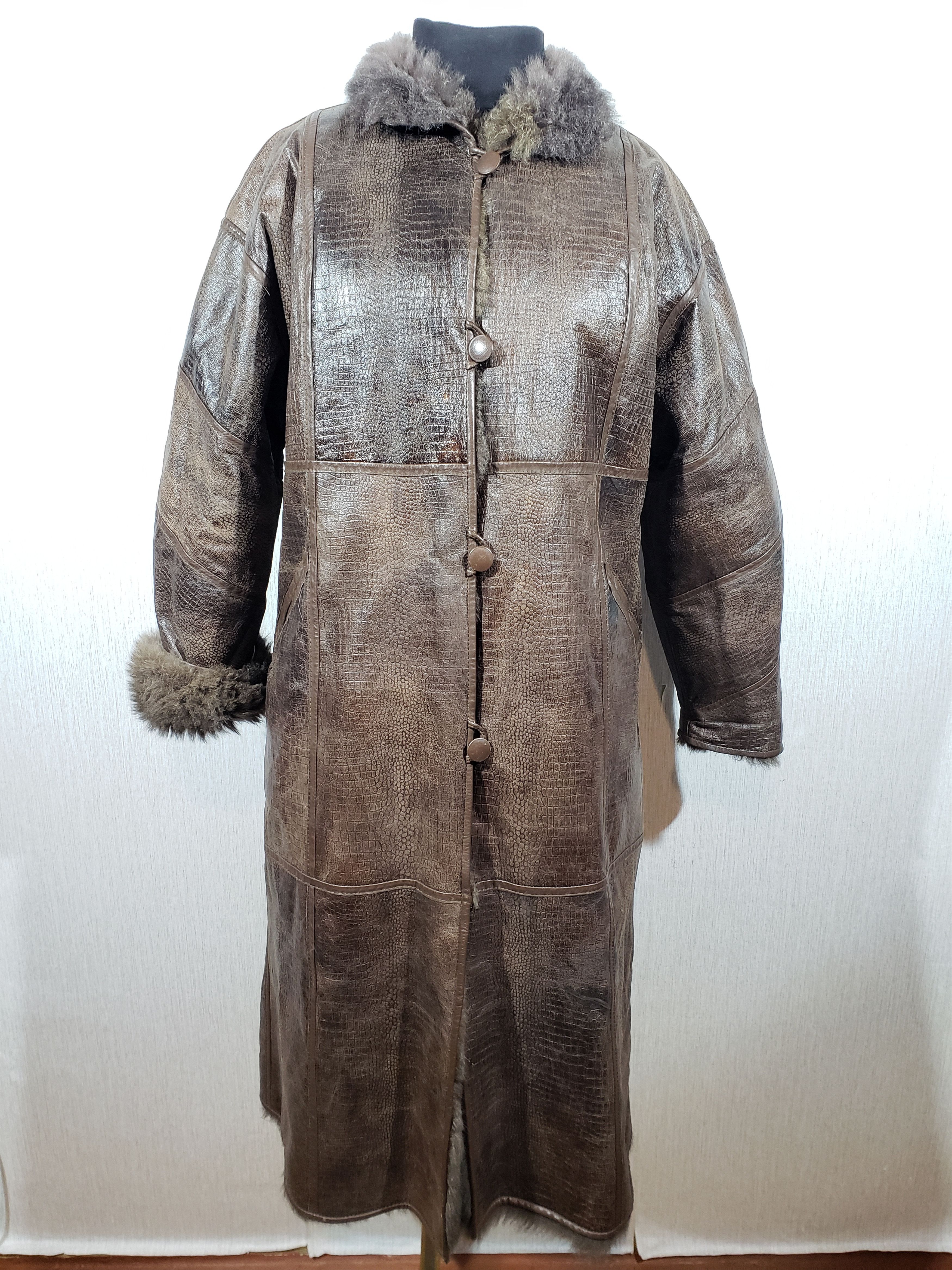 Other Stylish brown sheepskin coat. Size XL / US 12-14 / IT 48-50 - 1 Thumbnail