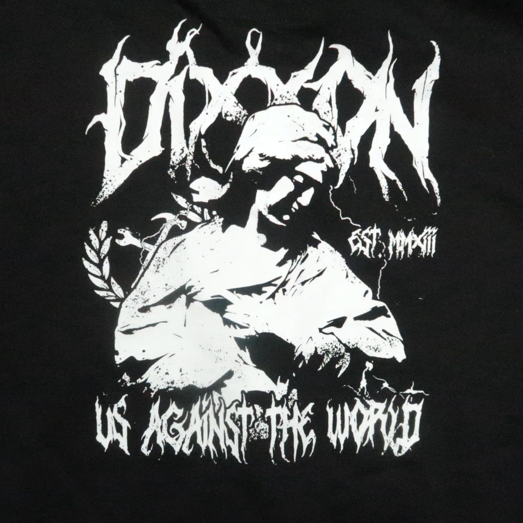 Vintage Dixxon Hoodie Men Large Black Full Zip Pockets Us Against The World Size US L / EU 52-54 / 3 - 7 Thumbnail