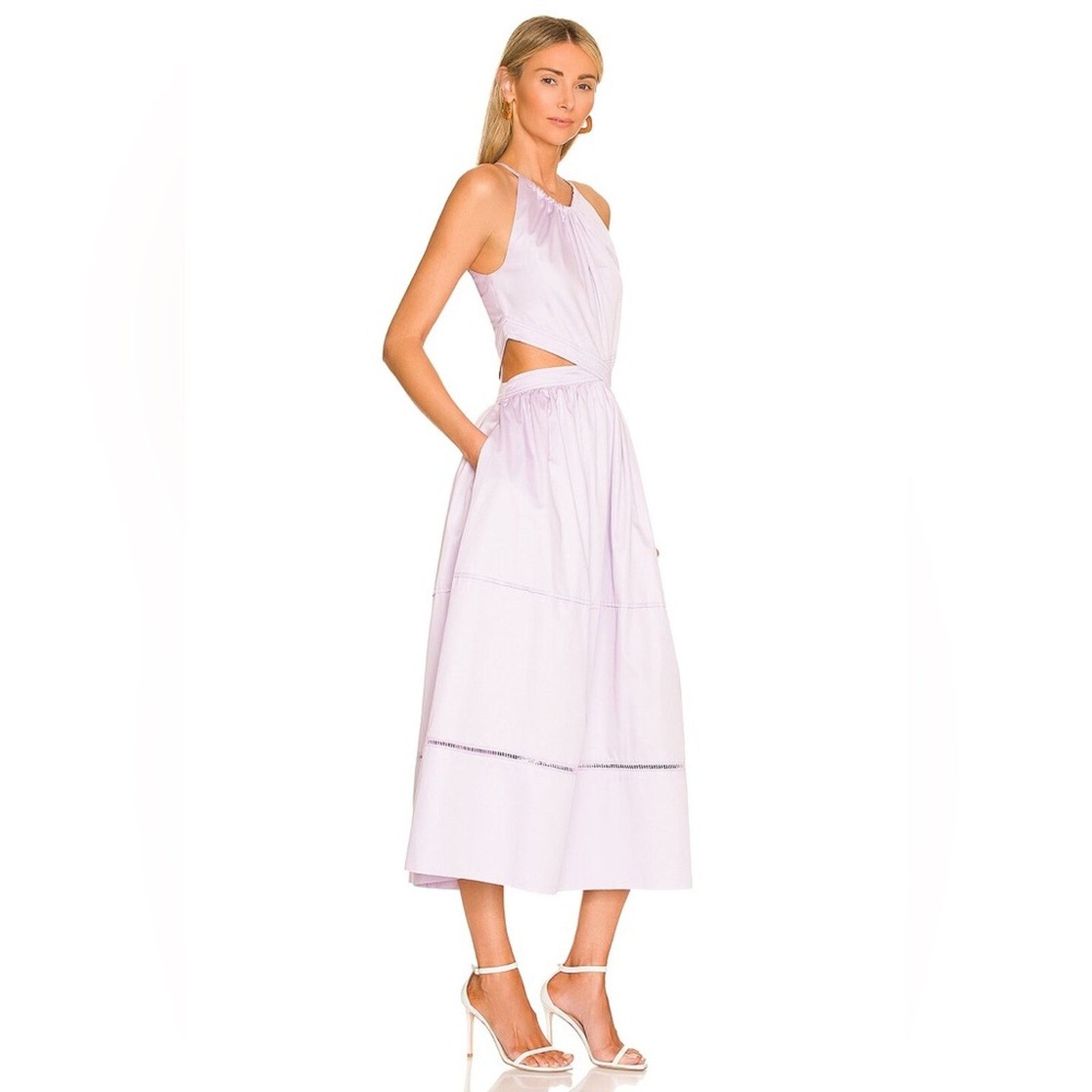 Designer Revolve Something Navy Cut Out Midi Dress in Purple M Size M / US 6-8 / IT 42-44 - 3 Thumbnail