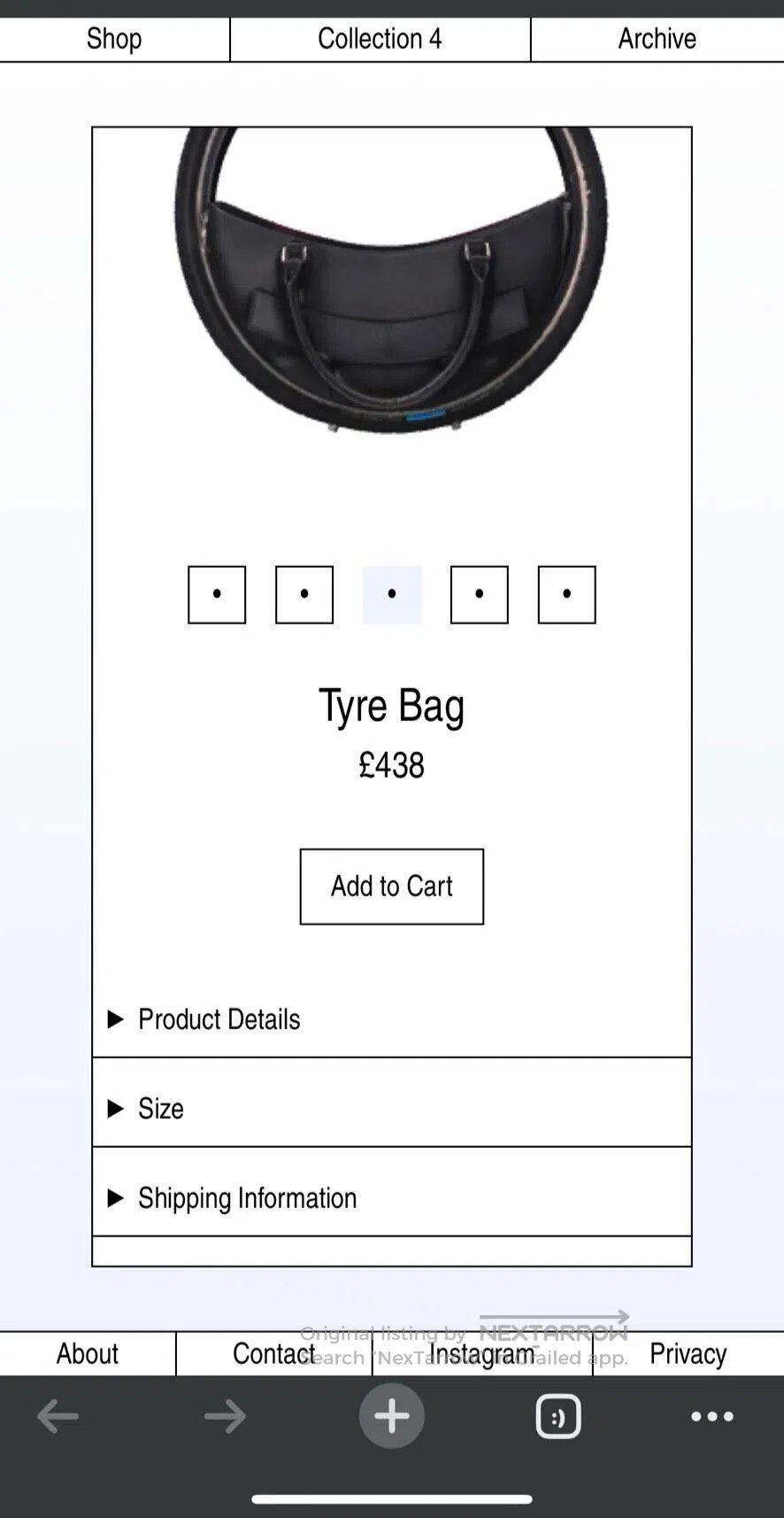 Other Chöke Detachable Tire Hand Shoulder Bag. Size ONE SIZE - 5 Thumbnail
