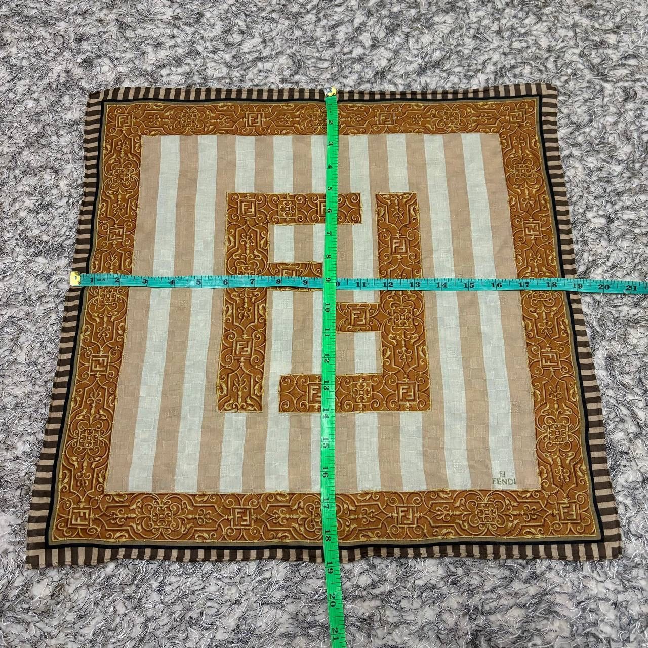 Fendi Fendi Zucca BigLogo Scarf Neckerchief Handkerchief Size ONE SIZE - 5 Thumbnail