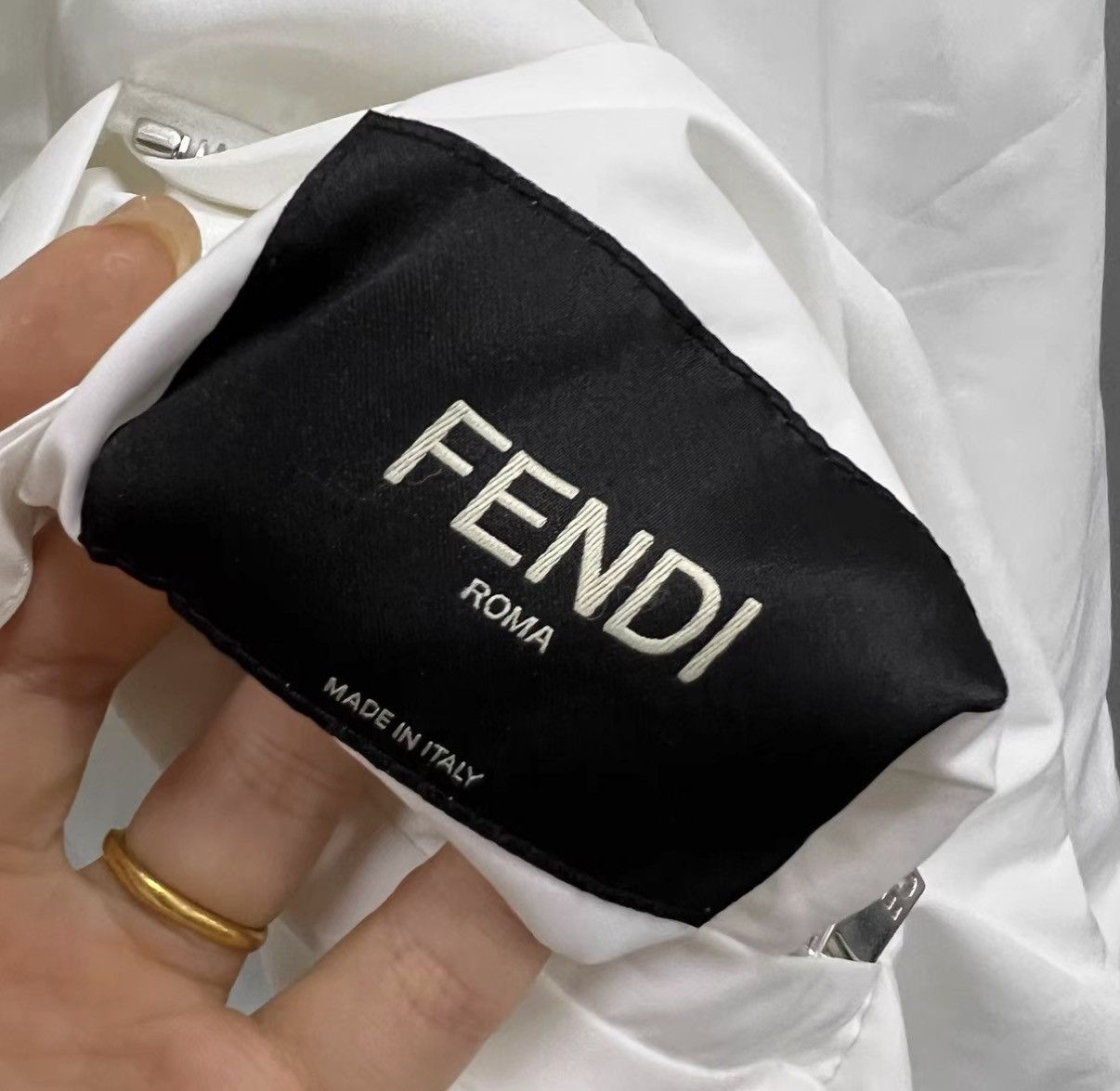 Fendi Fendi white logo embroidered reversible jacket J41 Size US M / EU 48-50 / 2 - 6 Thumbnail