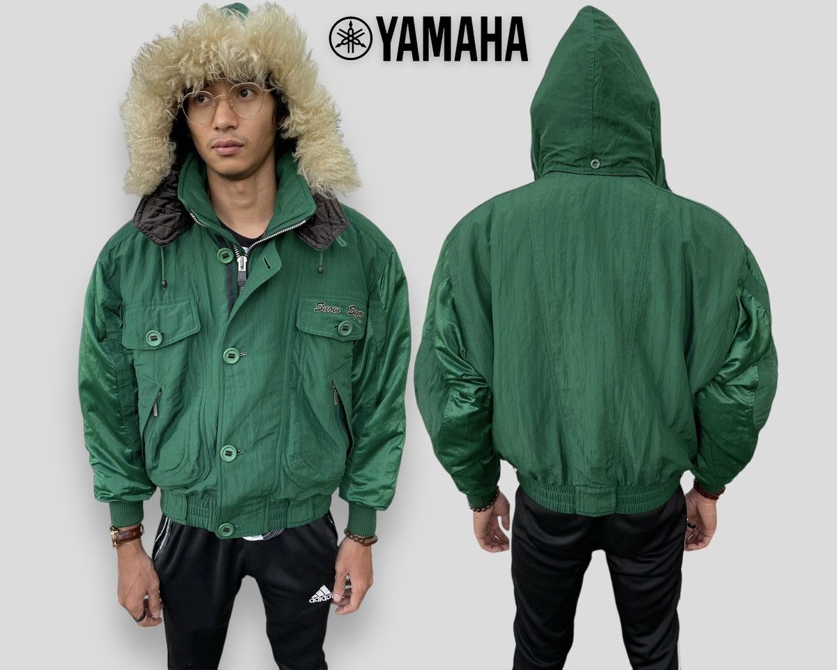 Yamaha 🔥Vintage Yamaha Fur Hoodie Bomber Jacket Size US L / EU 52-54 / 3 - 1 Thumbnail
