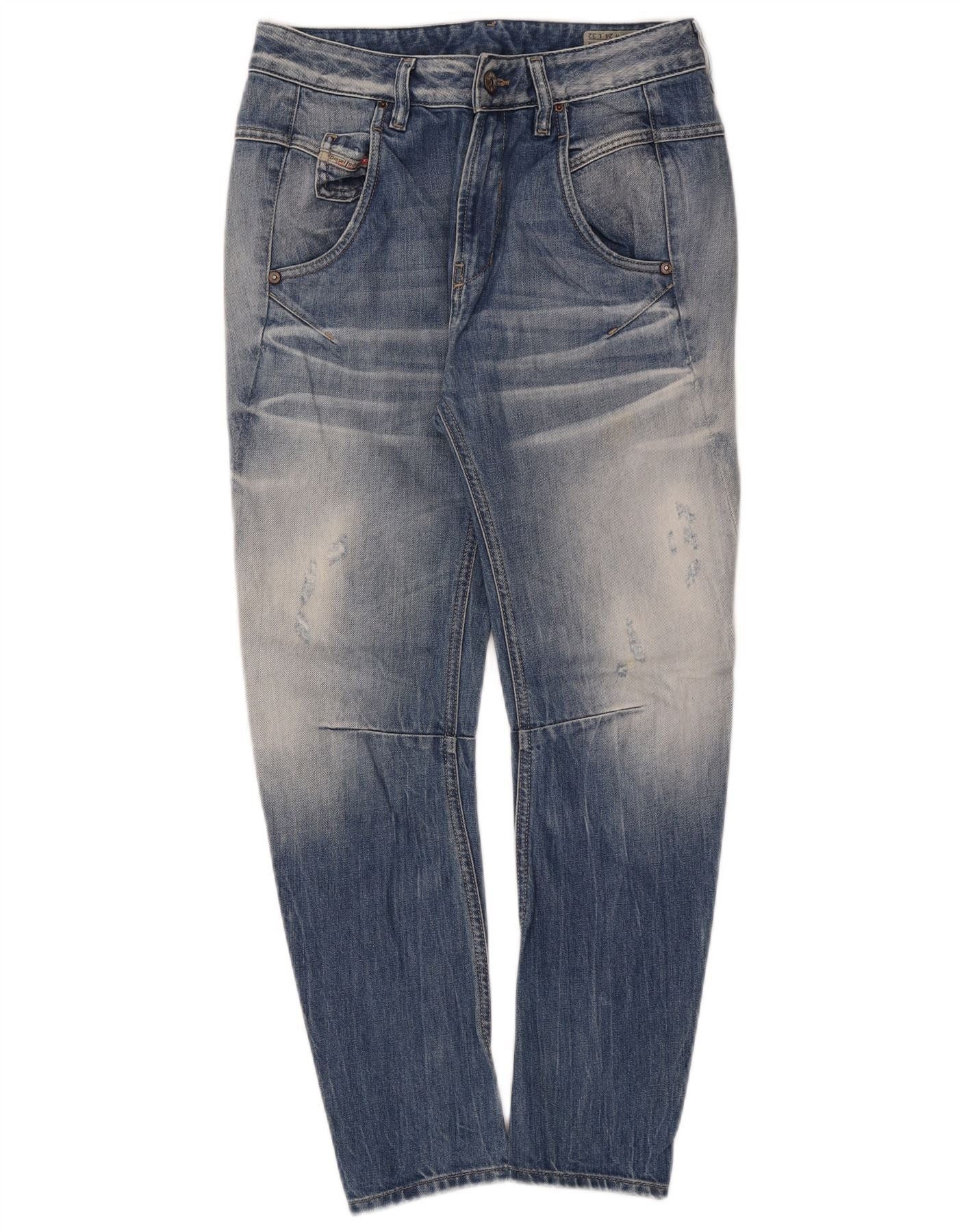 Diesel Womens Fayza Relaxed Fit Low Waist Jeans W24 L26 Blue Cotton Size 24" / US 00 / IT 34 - 1 Thumbnail