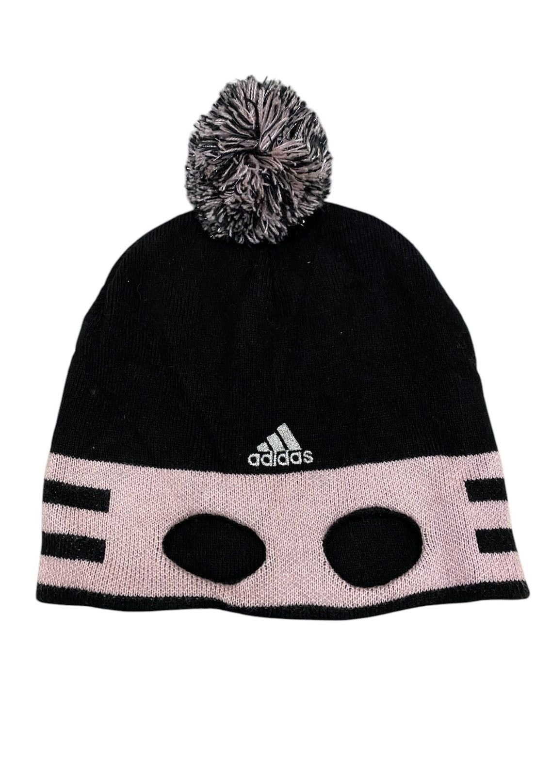 Adidas × Japanese Brand × Shellac 2000s Adidas Half Balaclava 3 stripe hat Size ONE SIZE - 1 Thumbnail
