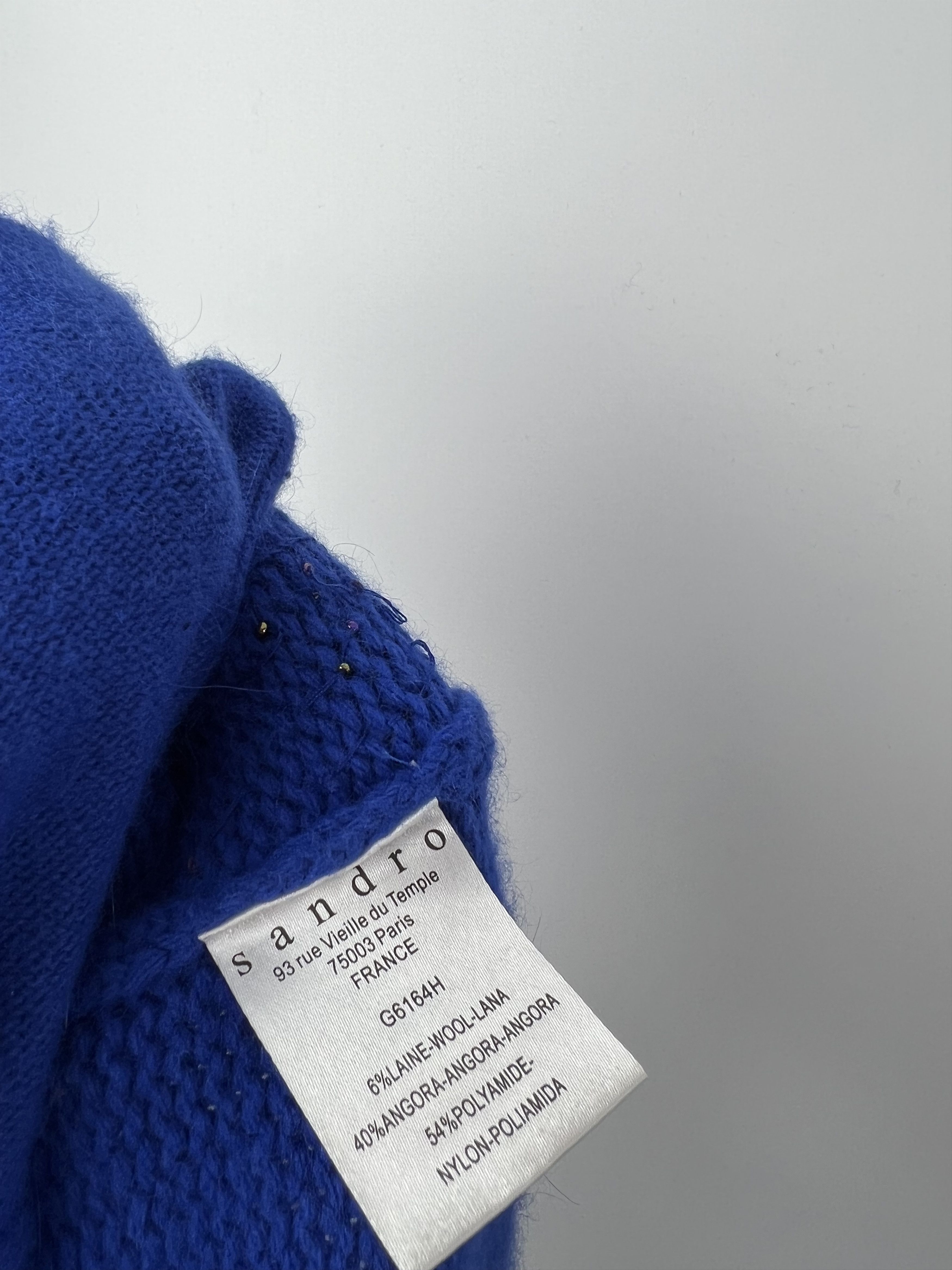 Sandro Sandro cardigan wool angora sequins Blue size S Size S / US 4 / IT 40 - 8 Thumbnail