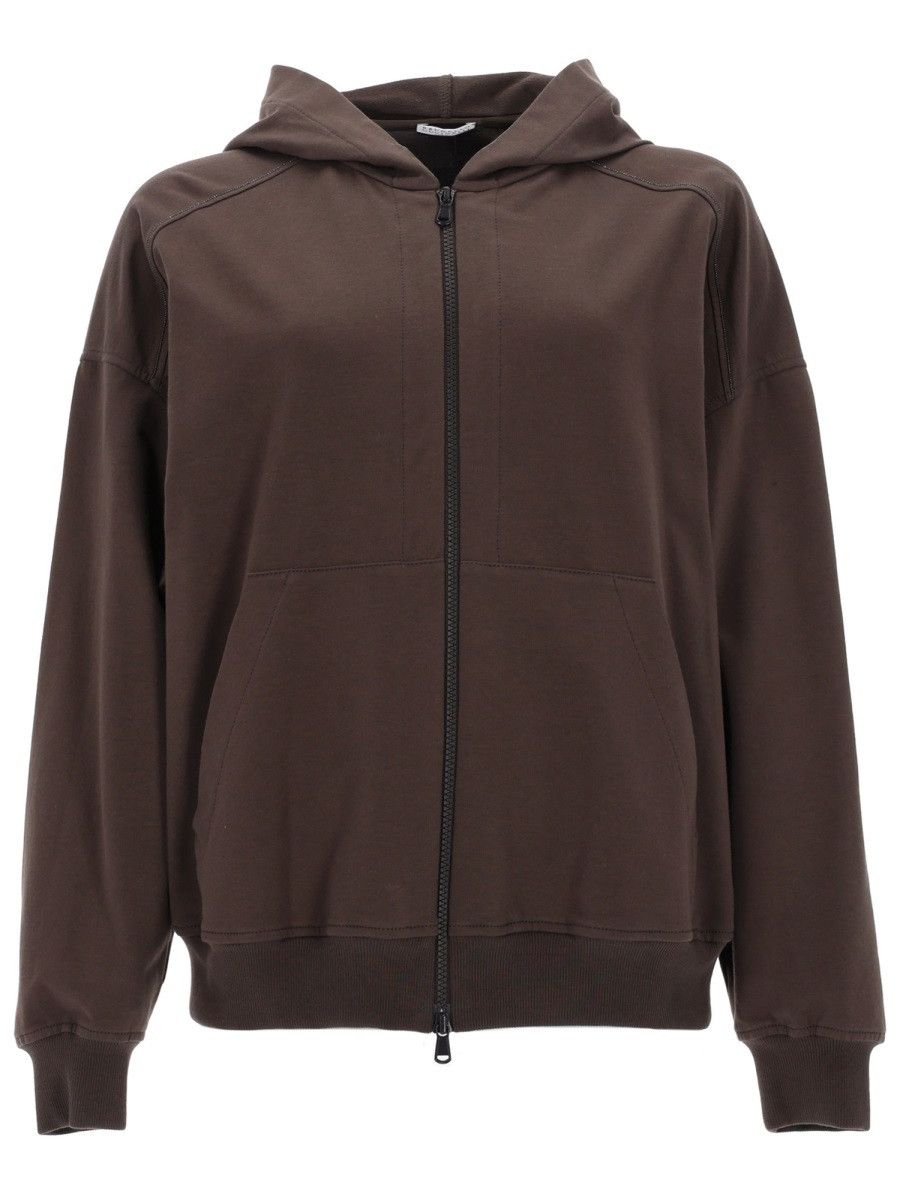 Brunello Cucinelli BRUNELLO CUCINELLI HOODIE - BROWN Size L / US 10 / IT 46 - 1 Thumbnail