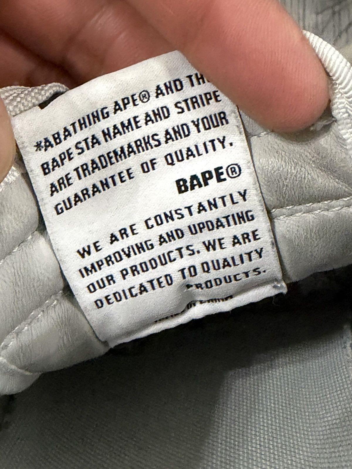 Bape BAPESTA #1 M2 Light Grey Leather Sneakers Size US 10 / EU 43 - 10 Thumbnail