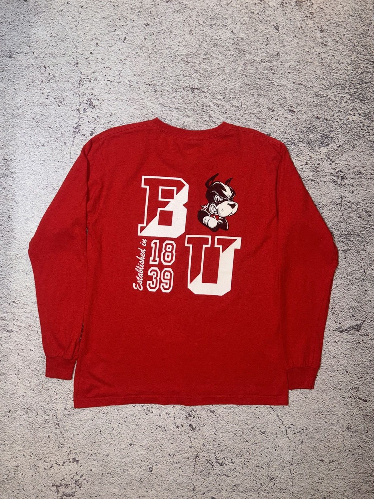 Delta Vintage 90s “Boston Terriers / BU 1839 Long-Sleeve Red Tee Size US S / EU 44-46 / 1 - 5 Thumbnail