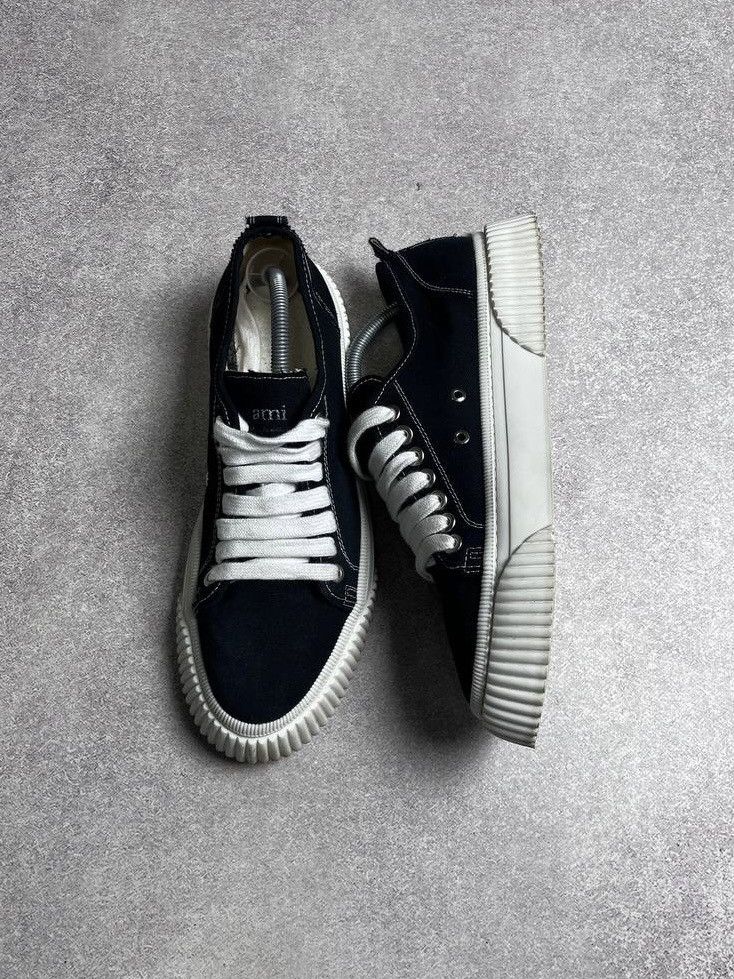 AMI AMI Canvas Top Low Sneakers US 10/EUR 43 Size US 10 / EU 43 - 3 Thumbnail