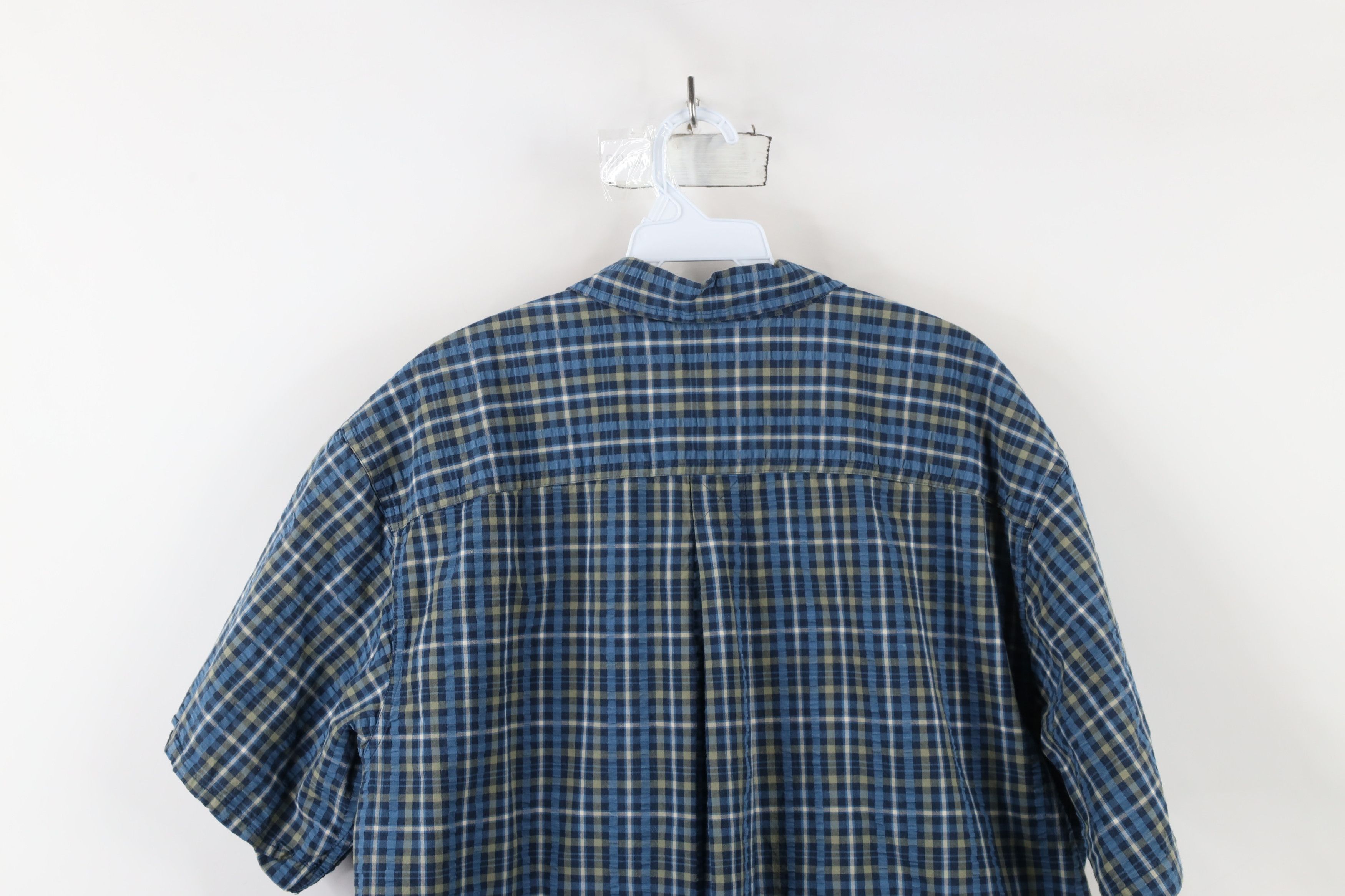 L.L. Bean × Vintage Vintage LL Bean Seersucker Short Sleeve Button Shirt Size US L / EU 52-54 / 3 - 9 Thumbnail