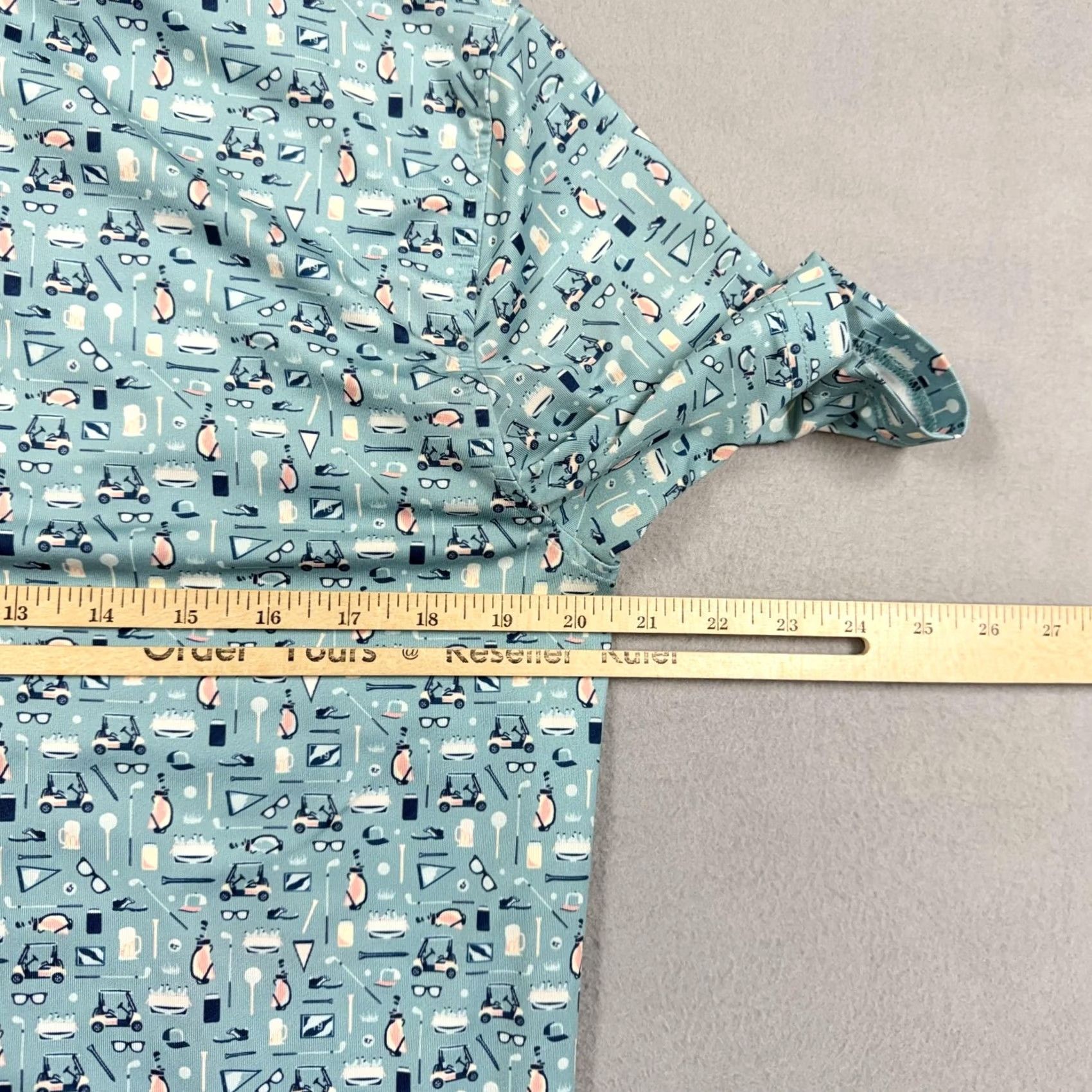 Southern Tide Southern Tide Polo Mens Small Golf Performance Short Sleeve Bev Cart Print Size US S / EU 44-46 / 1 - 6 Thumbnail