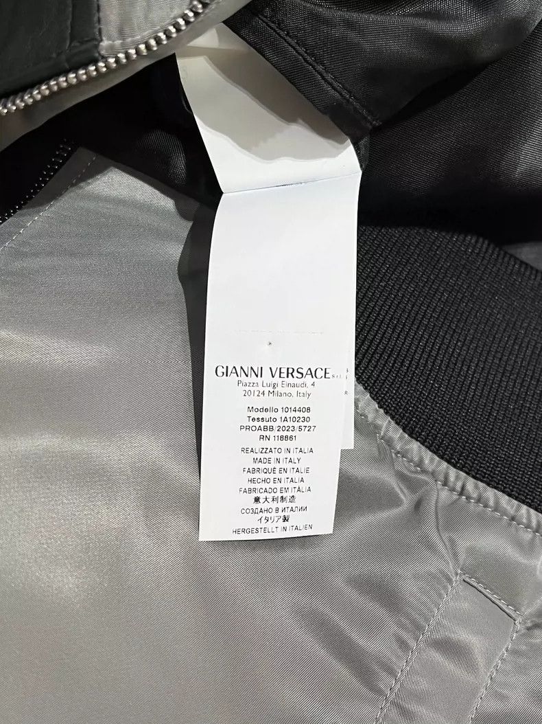 Versace Versace Sheepskin panelled baseball collar jacket Size US S / EU 44-46 / 1 - 8 Thumbnail