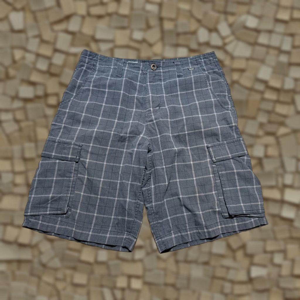 Hurley Hurley Shorts Men's 34 Plaid Chino Shorts Casual Pockets Black Grey Size US 34 / EU 50 - 1 Thumbnail