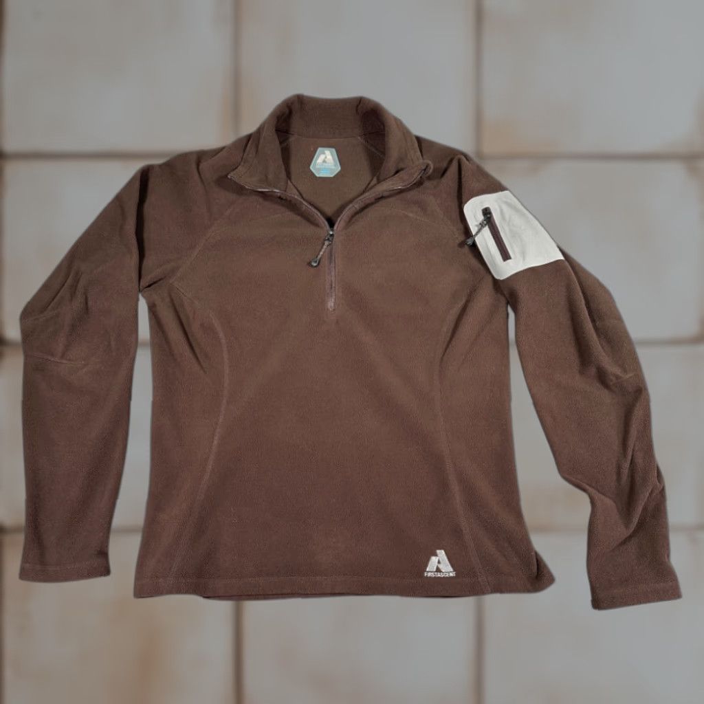 Eddie Bauer VINTAGE Eddie Bauer Sweater Womens MEDIUM Brown Fleece First Ascent 1/4 Quarter Zip Size M / US 6-8 / IT 42-44 - 1 Thumbnail