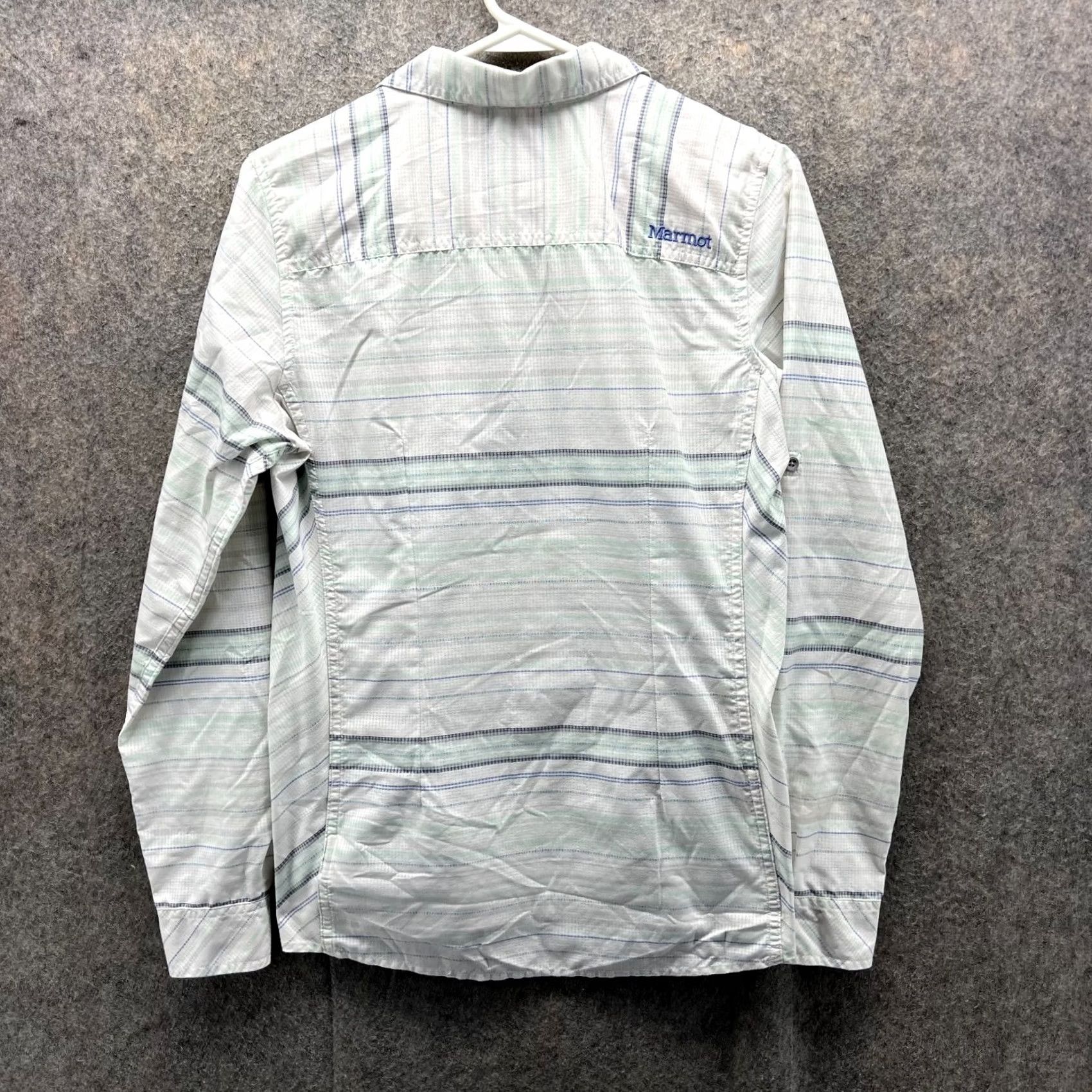 Marmot Marmot Shirt Women Medium White Outdoors Button Down Cowgirl Striped Western - Casual, Travel, Party/Cocktail Size M / US 6-8 / IT 42-44 - 2 Thumbnail