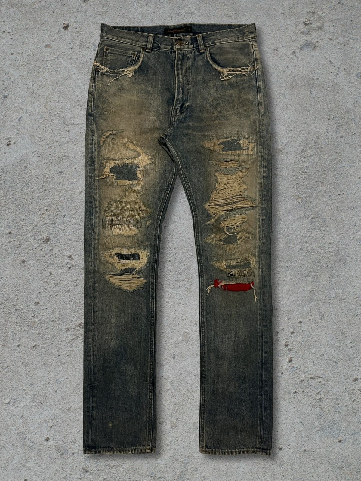Jun Takahashi × Undercover Undercover 68 Red Yarn Denim | Grailed