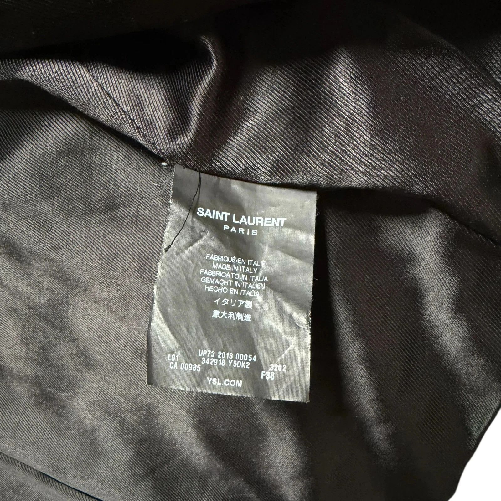 Yves Saint Laurent SAINT LAURENT 2013 HEDI SLIMANE LEATHER BIKER JACKET Size S / US 4 / IT 40 - 5 Thumbnail