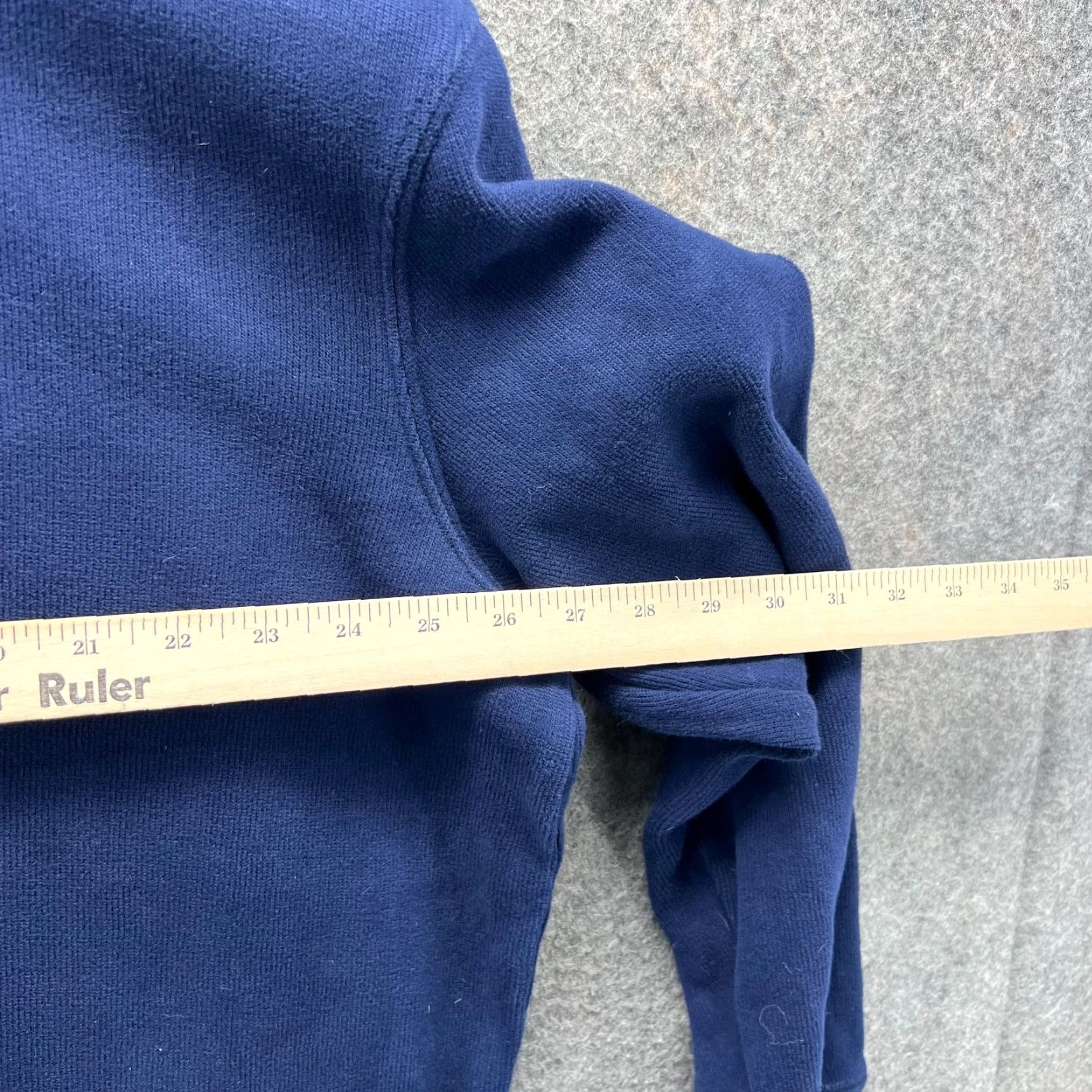 Polo Ralph Lauren VINTAGE Polo Ralph Lauren Pullover Sweater XL Blue Navy Men Regular Knit Fleece Logo 90s Size US XL / EU 56 / 4 - 3 Thumbnail