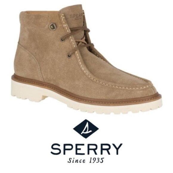 Sperry Sperry Mens Tan Suede Windsor Rawhide Lug Chukka Lace Up Boo Size US 11.5 / EU 44-45 - 8 Thumbnail