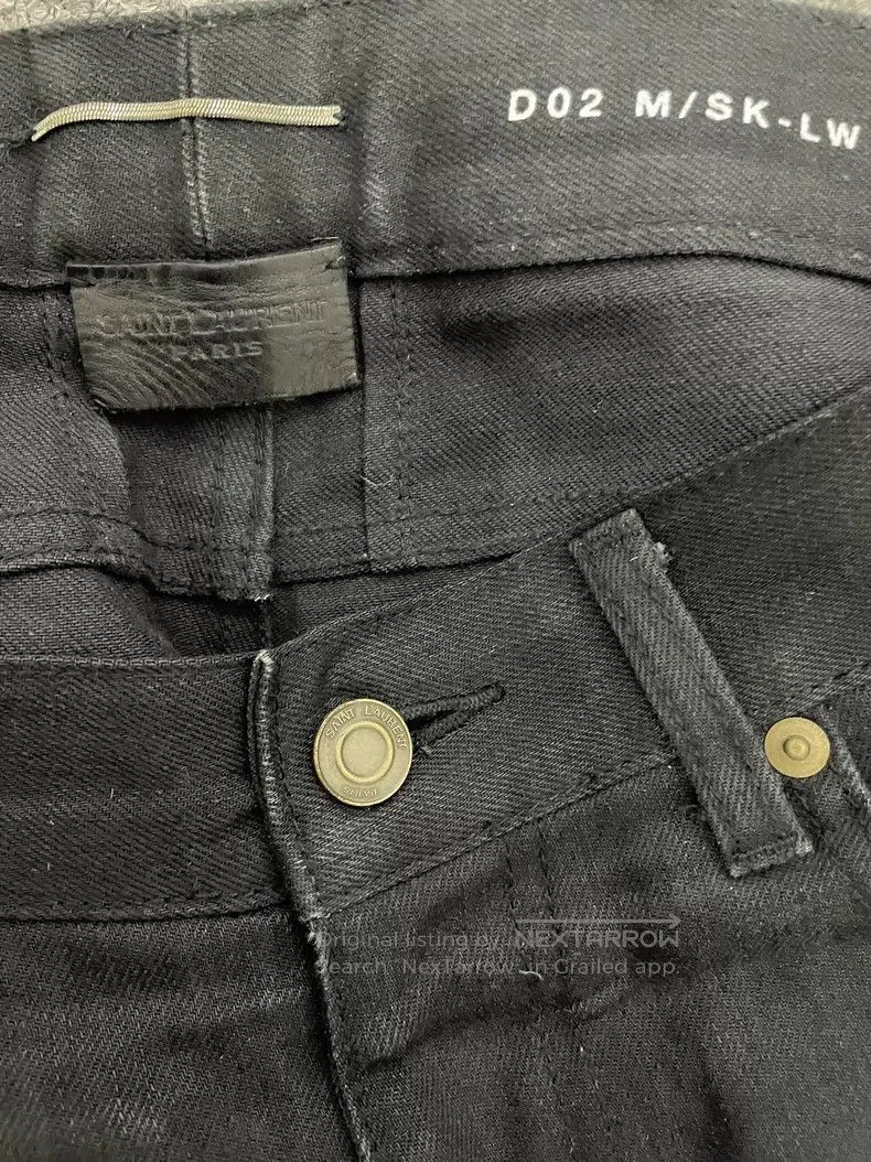 Saint Laurent Paris Saint Laurent Paris Wax Faced Knee Cut Denim Pants i Size US 29 - 6 Thumbnail