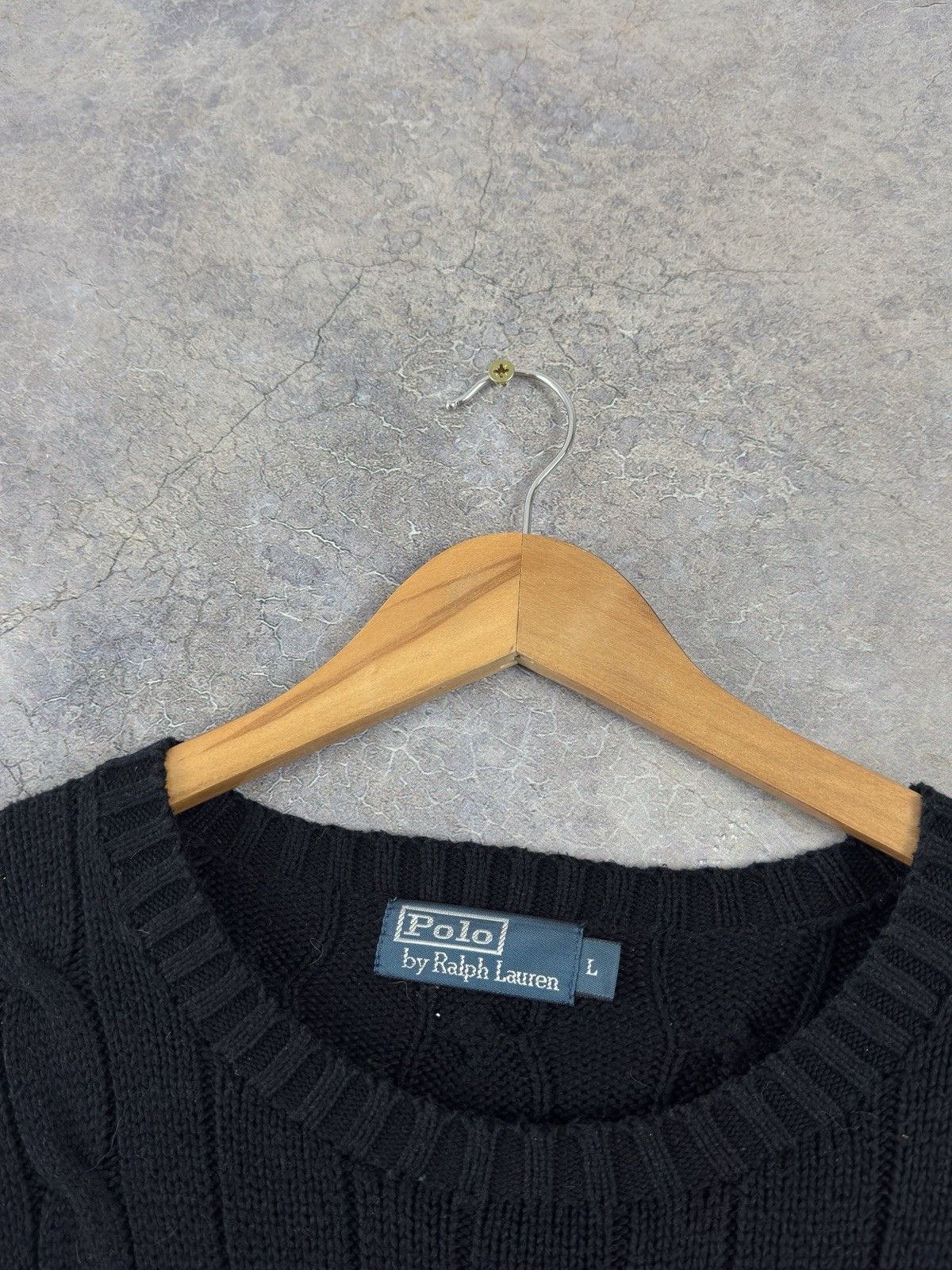 Polo Ralph Lauren POLO RALPH LAUREN Vintage Black Knit Crewneck Sweaters Size US L / EU 52-54 / 3 - 5 Thumbnail