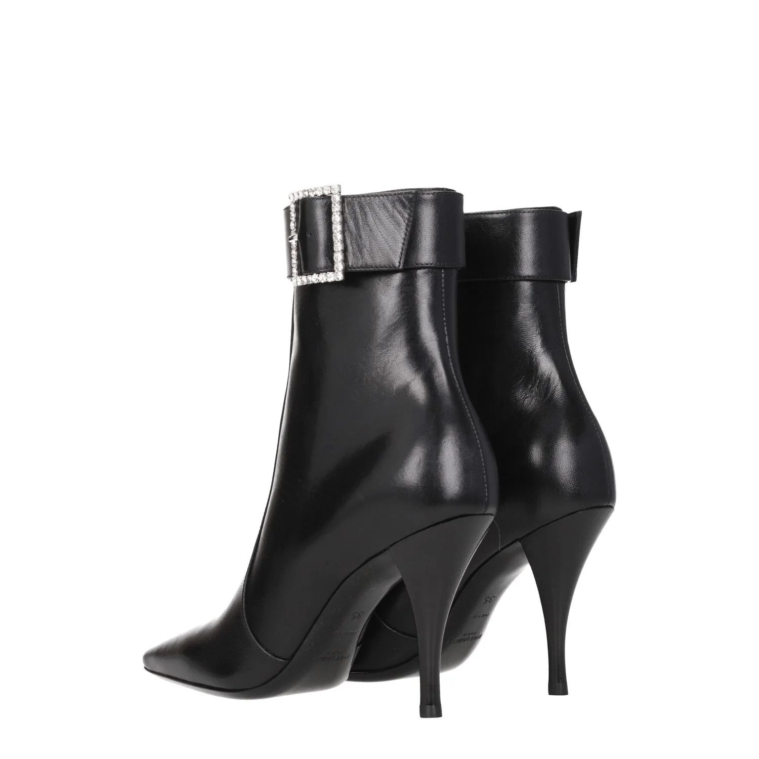Saint Laurent Paris ob1o1e1124 Leather Ankle Boots in Black Size US 9.5 / IT 39.5 - 4 Thumbnail