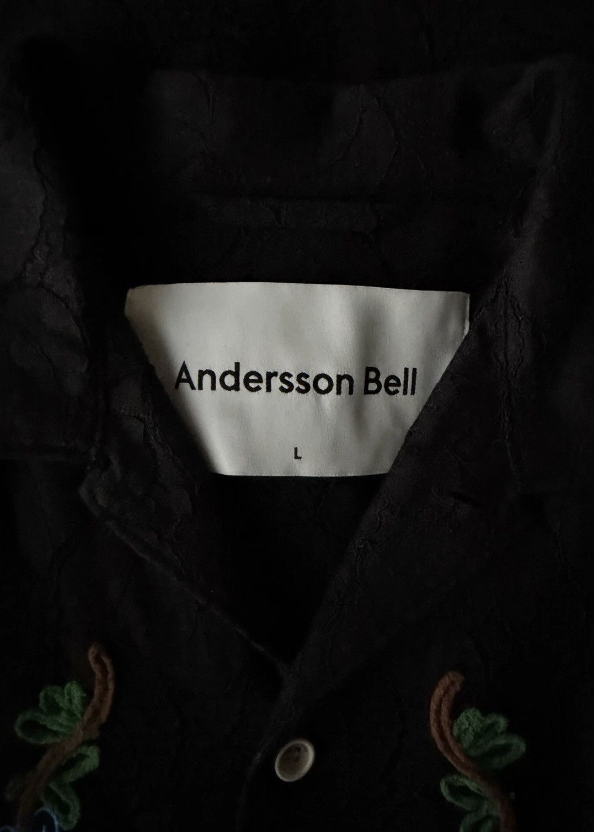Andersson Bell Andersson Bell Black Flower Mushroom Shirt Size US L / EU 52-54 / 3 - 3 Thumbnail