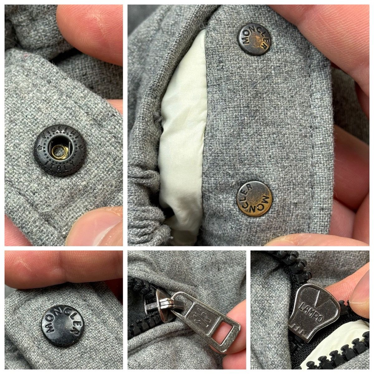 Moncler Vintage Moncler Branson Puffer Down Gray Snap Jacket Size 1 Size US S / EU 44-46 / 1 - 12 Thumbnail