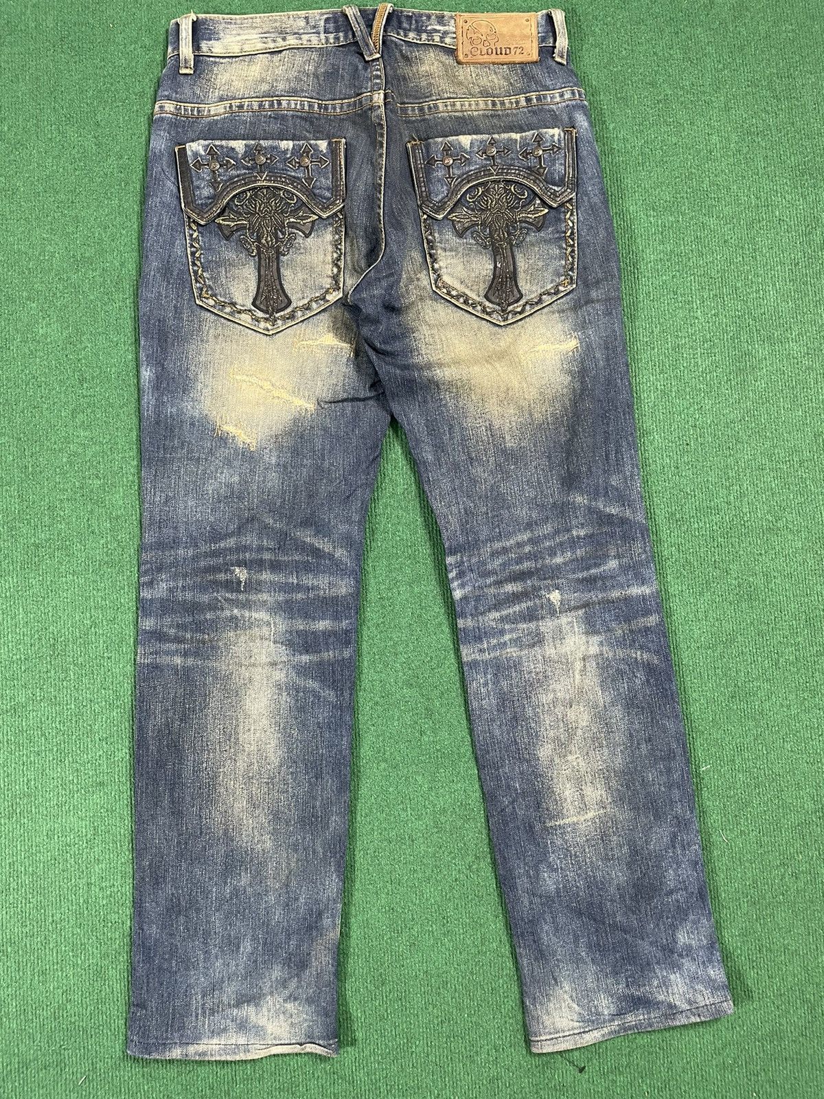 If Six Was Nine Distressed Cloud 72 Arts Jeans Size US 34 / EU 50 - 6 Thumbnail