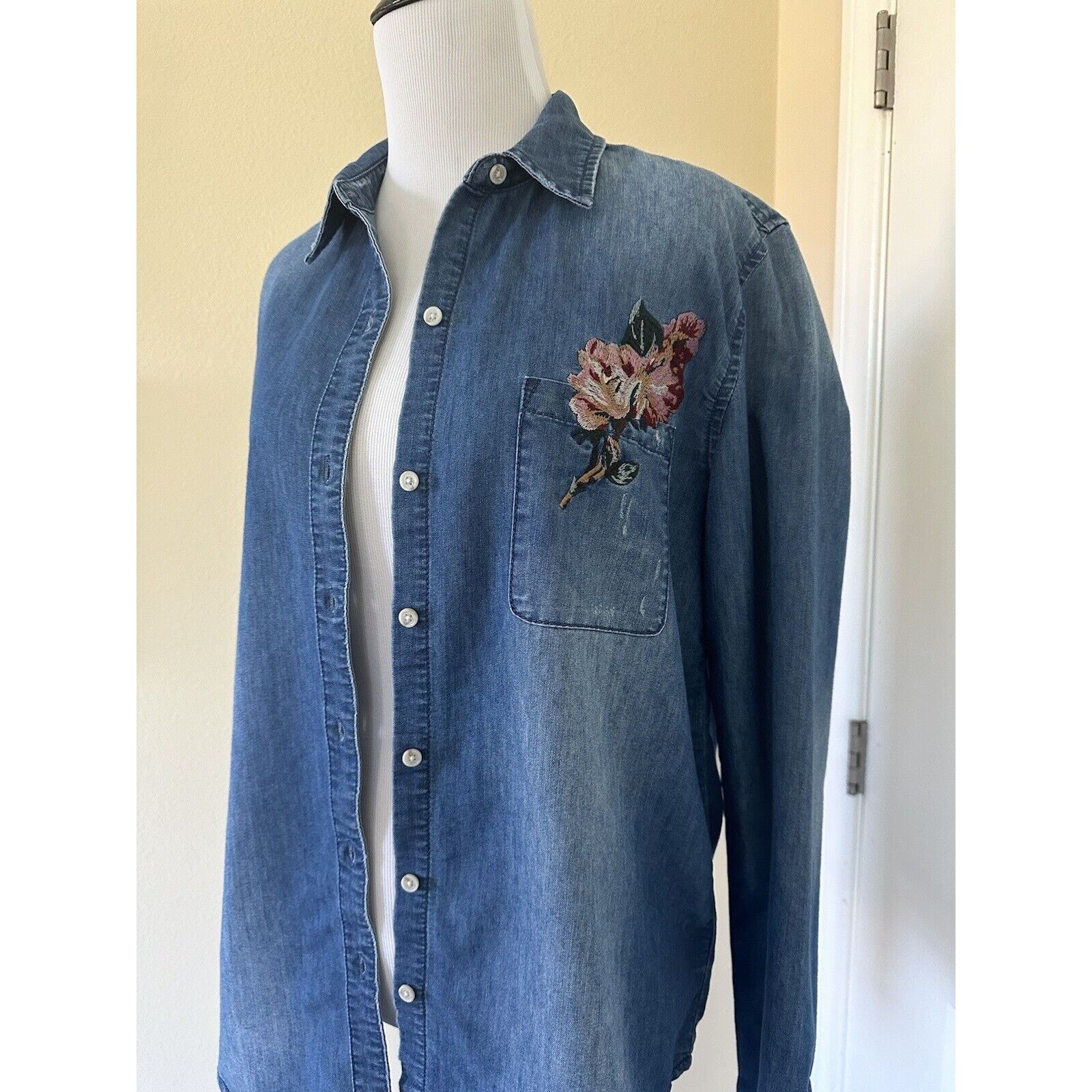 Joe's Joe’s Denim Women’s Shirt Floral Embroidery Size Small Size S / US 4 / IT 40 - 2 Thumbnail