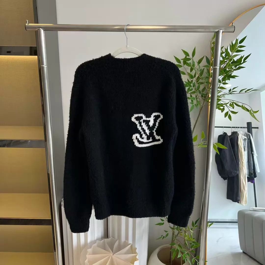 Louis Vuitton LV Front & Back Logo Black Teddy Sweater Size S Size US S / EU 44-46 / 1 - 2 Thumbnail