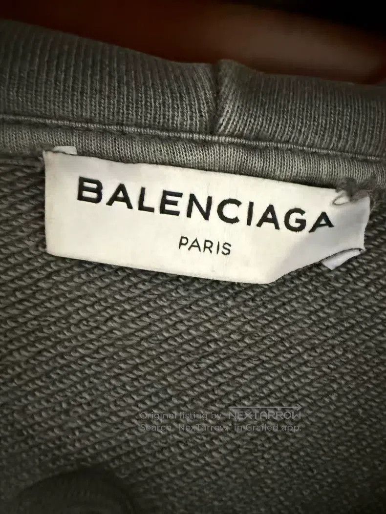 Balenciaga Balenciaga Back Logo Sweatshirt Washed Black Size US M / EU 48-50 / 2 - 3 Thumbnail