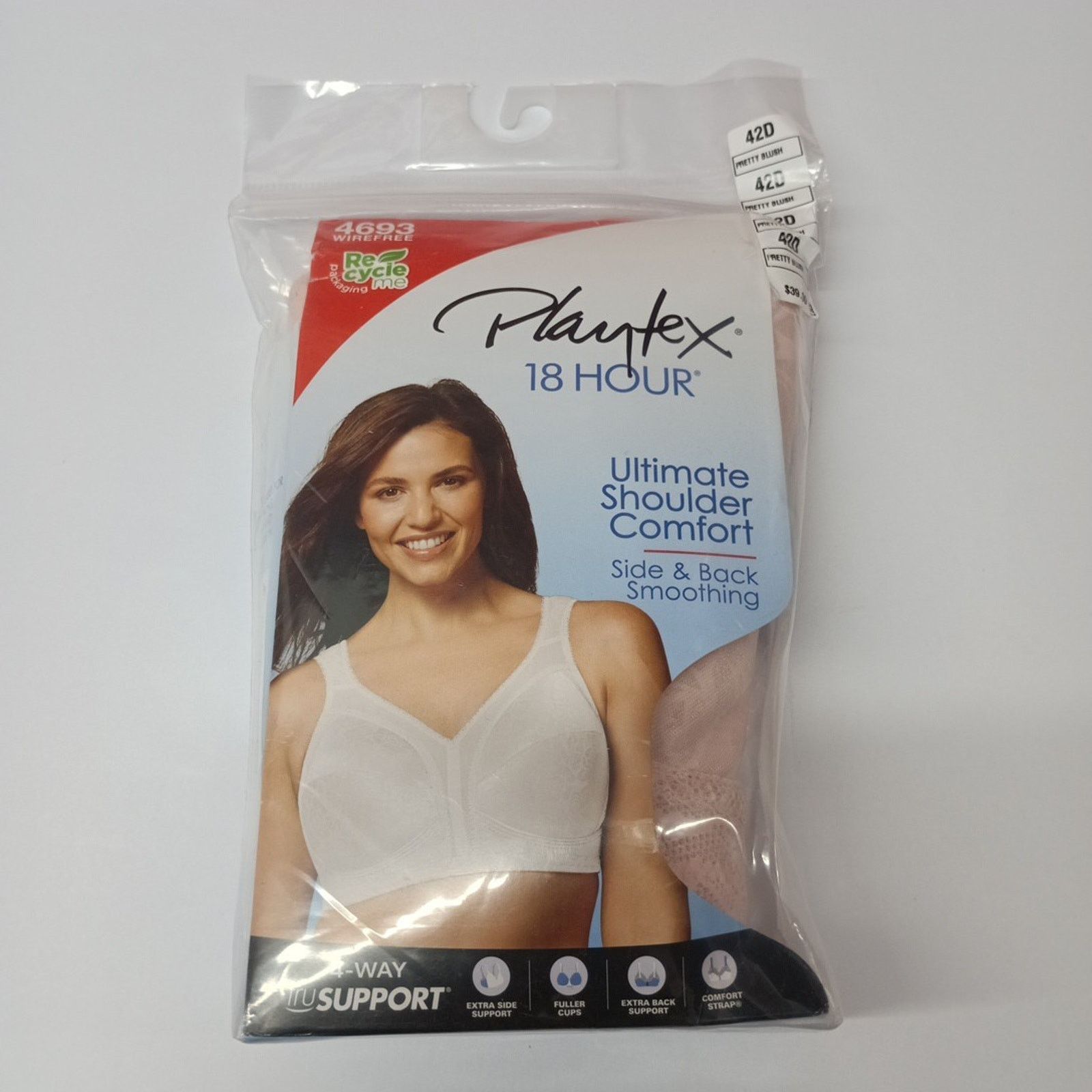 Other Playtex Bra Ultimate Shoulder Comfort Wirefree Straps 42D Size ONE SIZE - 1 Thumbnail