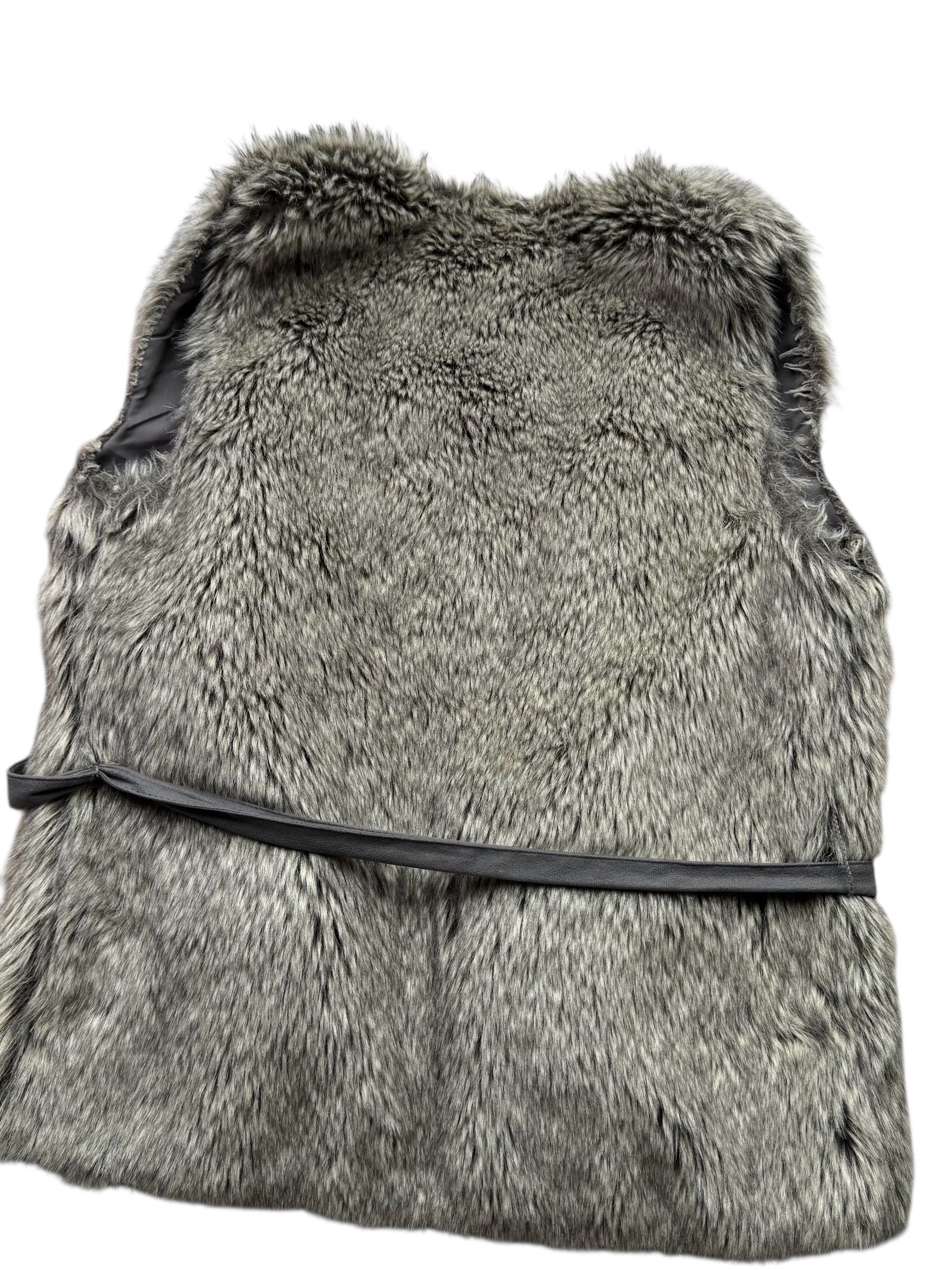 Vintage Y2K Faux Fur Vest (V50) Size L / US 10 / IT 46 - 6 Thumbnail