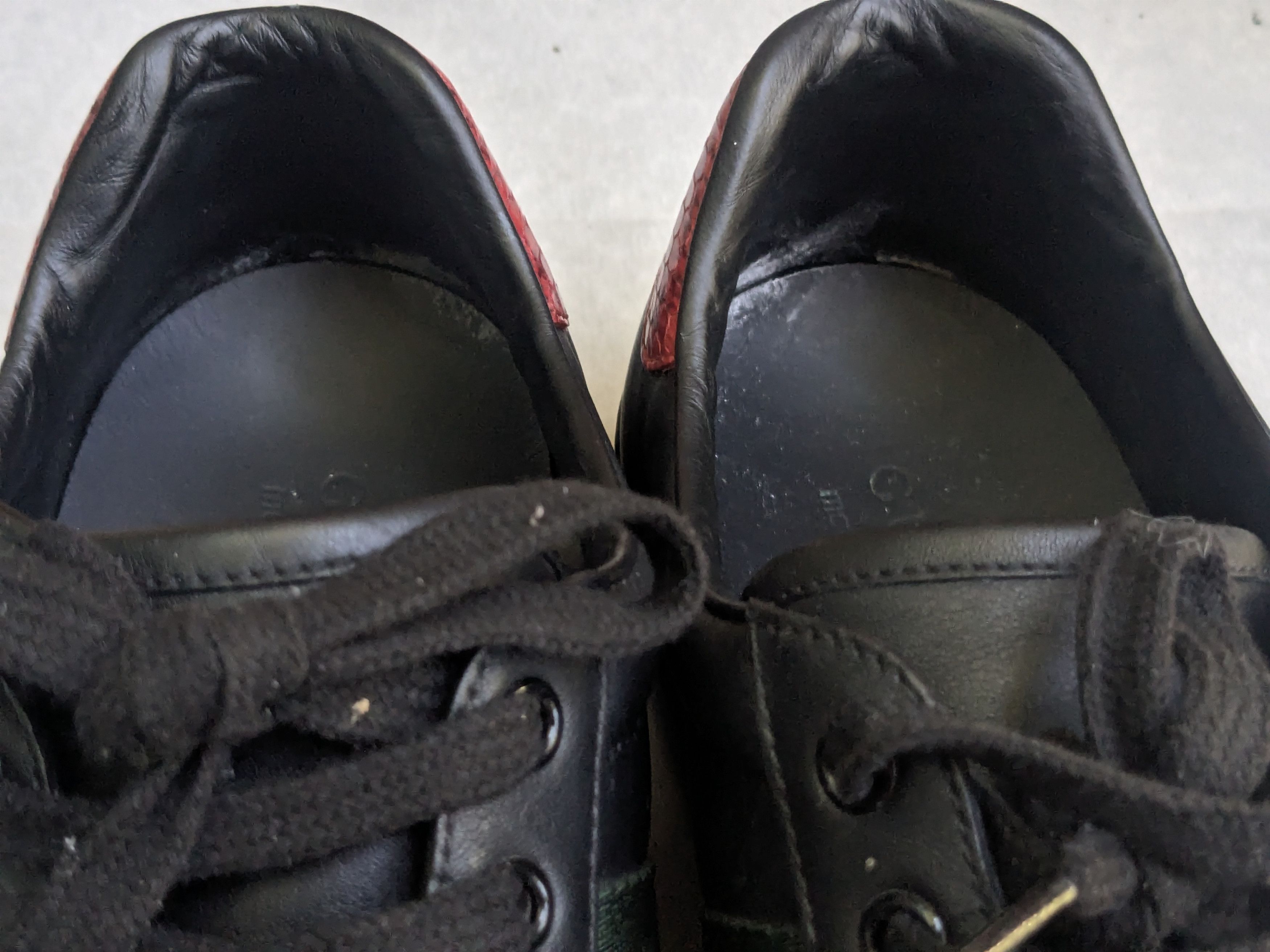 Gucci Gucci Ace Sneakers Black 9 Web Leather Low Tops Size US 9 / EU 42 - 8 Thumbnail