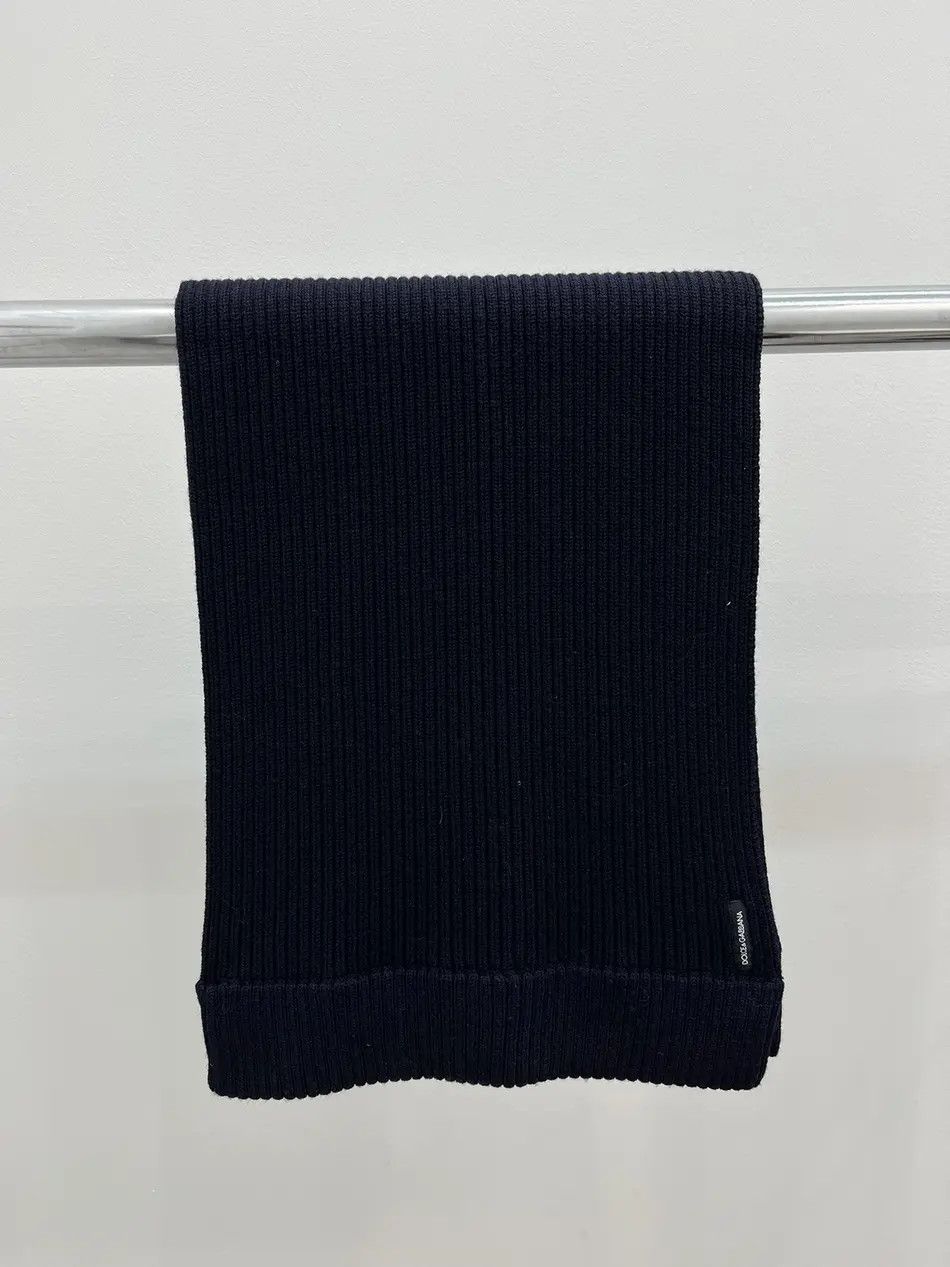 Dolce & Gabbana Dolce & Gabbana Heavy Ribbed Knit Wool Scarf Size ONE SIZE - 1 Thumbnail