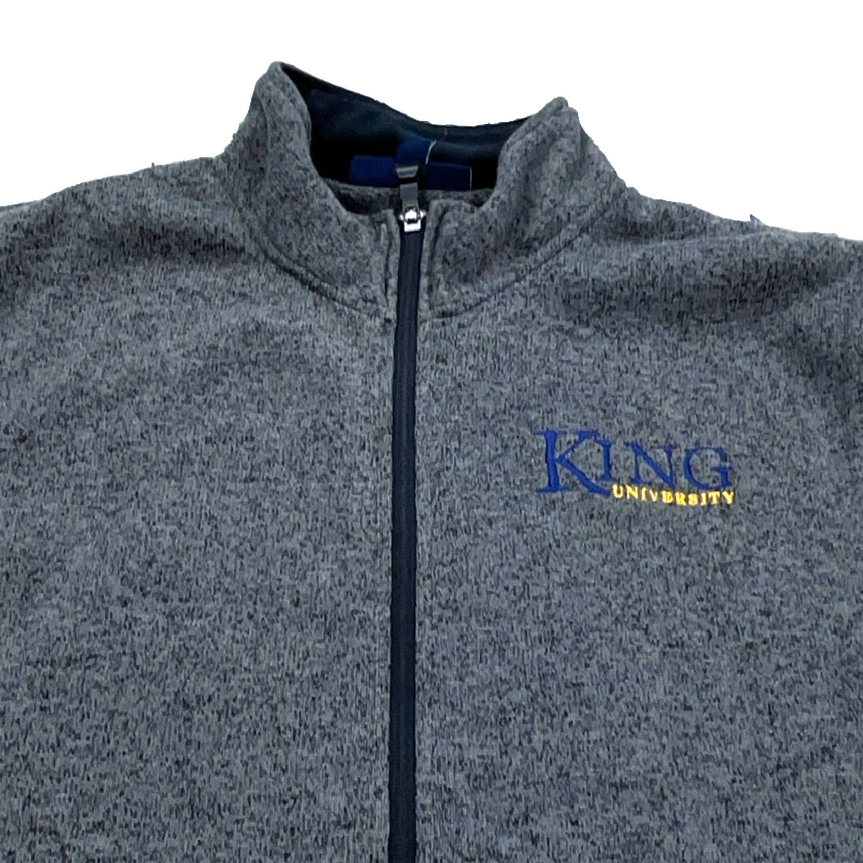 Vintage League King University Vest Men XL Gray Fleece Jacket Collage Heather Adult Size US XL / EU 56 / 4 - 2 Thumbnail