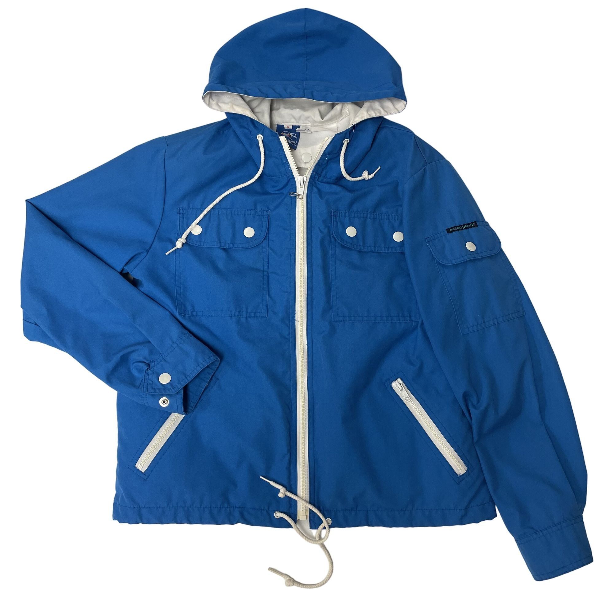 Ocean Pacific Vtg OP Ocean Pacific 4 Pocket Coat HOODIE Lined Jacket Size US S / EU 44-46 / 1 - 1 Thumbnail