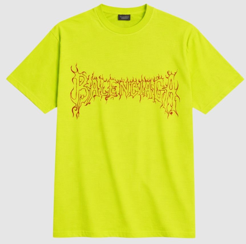Balenciaga Balenciaga 'Darkwave' Flou Yellow Tee Size US M / EU 48-50 / 2 - 1 Preview
