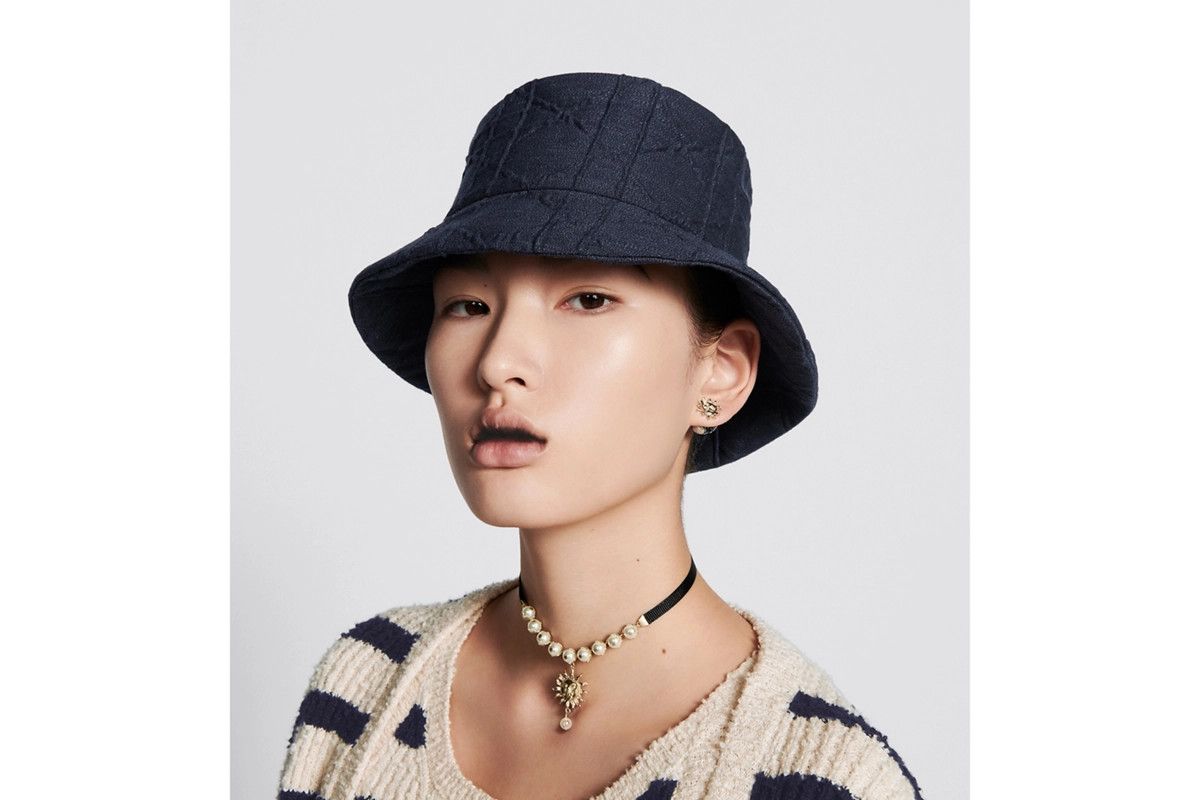 Dior o1bcso1str0226 Size:OS/Small Brim Bucket Hat in Deep Blue Size ONE SIZE - 6 Thumbnail