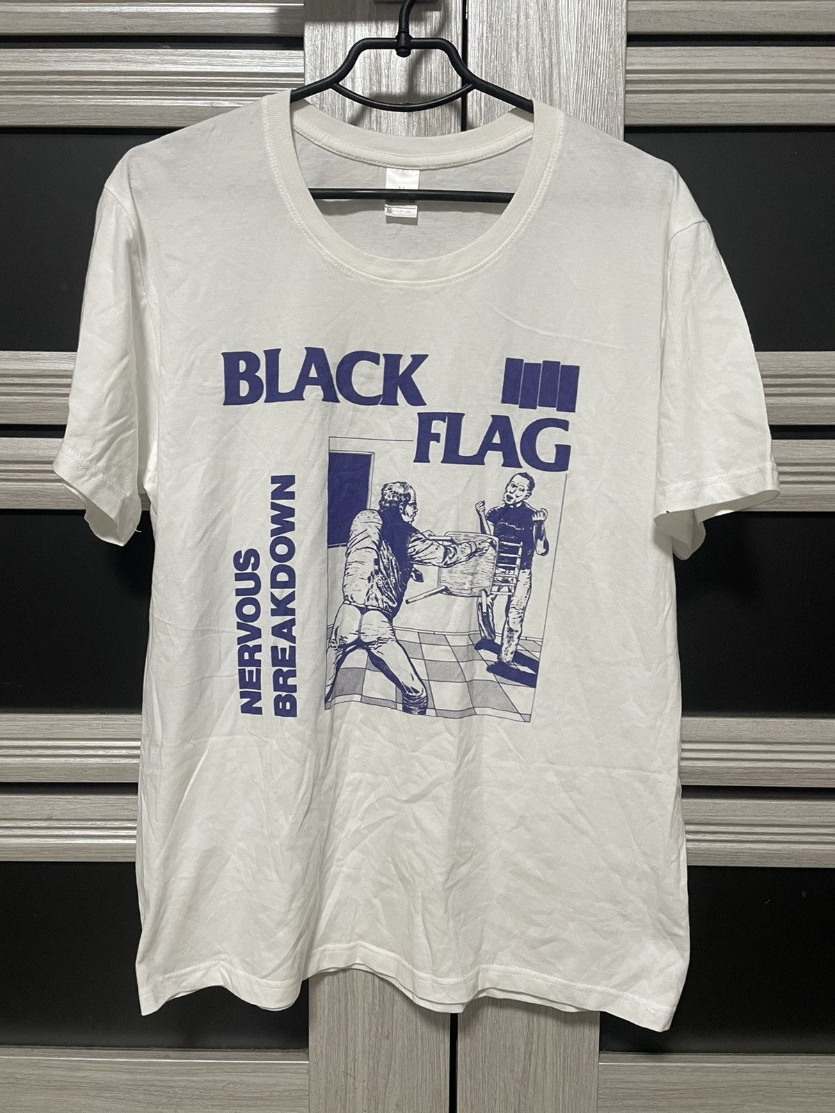 Vintage Black Flag Nervous Breakdown 00s Tee Band Shirt