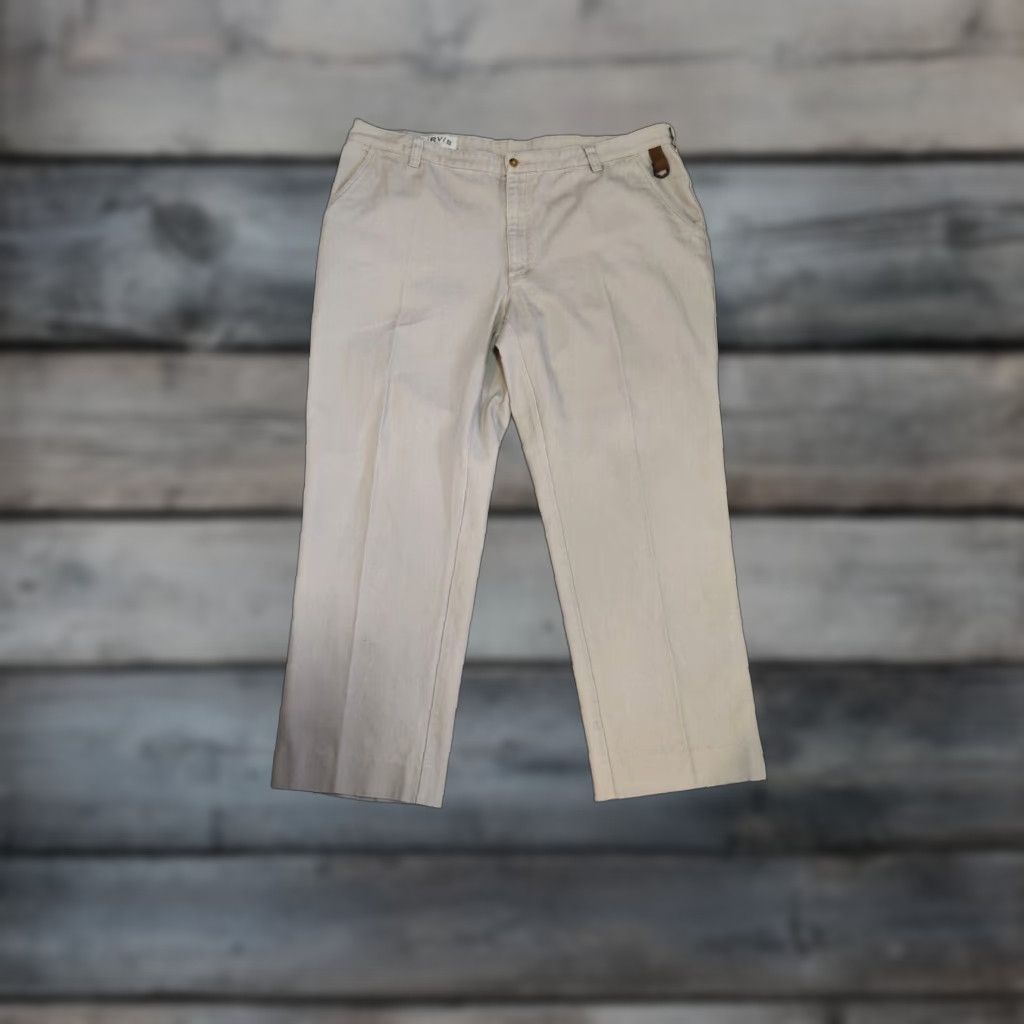 Orvis Orvis Men's Khaki Cotton Twill Cuffed Chino Pants Size 44x30 Regular Fit Size US 44 / EU 60 - 1 Thumbnail