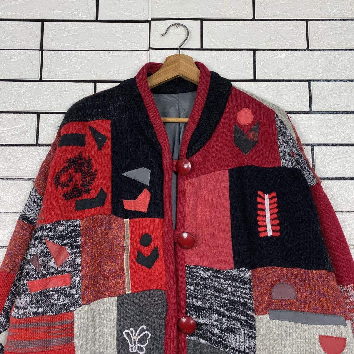 Japanese Brand Vintage Indigo Overcoat Jacket Patchwork Jacket Issey Miyake Size US M / EU 48-50 / 2 - 4 Thumbnail