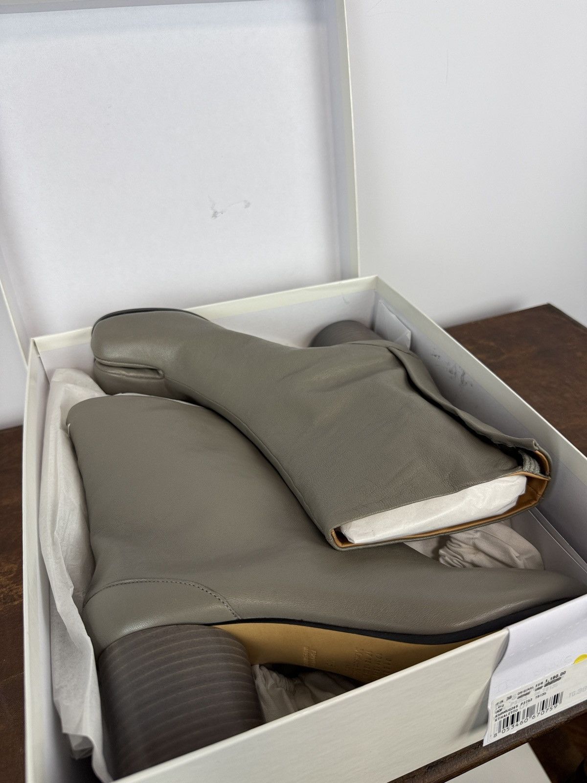 Maison Margiela Taupe Maison Martin Margiela Tabi ankle boots (new with box) Size US 7.5 / IT 37.5 - 9 Thumbnail