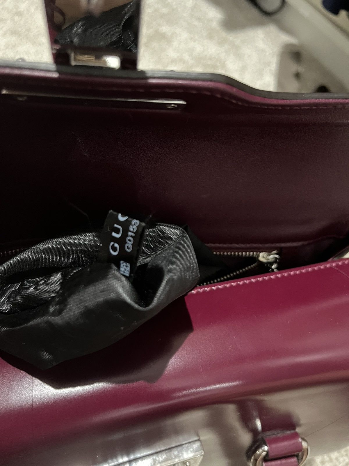 Gucci Gucci Burgundy Lady Lock Handbag Size ONE SIZE - 7 Thumbnail