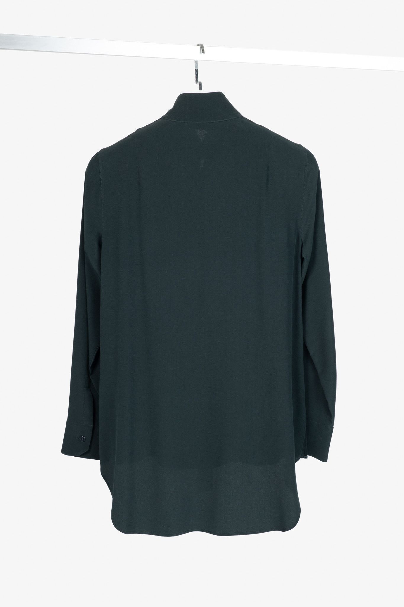 Akris Akris Green Silk-Crepe Draped Blouse Size M / US 6-8 / IT 42-44 - 2 Thumbnail