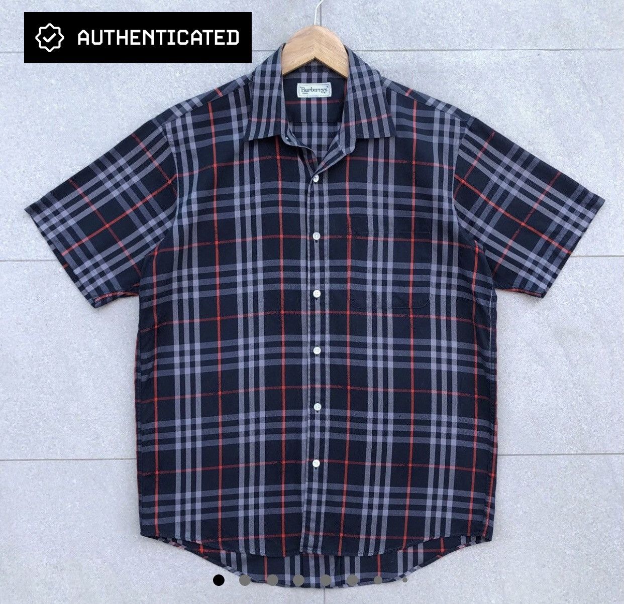 Burberry Vintage Burberrys Novacheck Embroidery Logo Short Sleeve Size US M / EU 48-50 / 2 - 2 Thumbnail